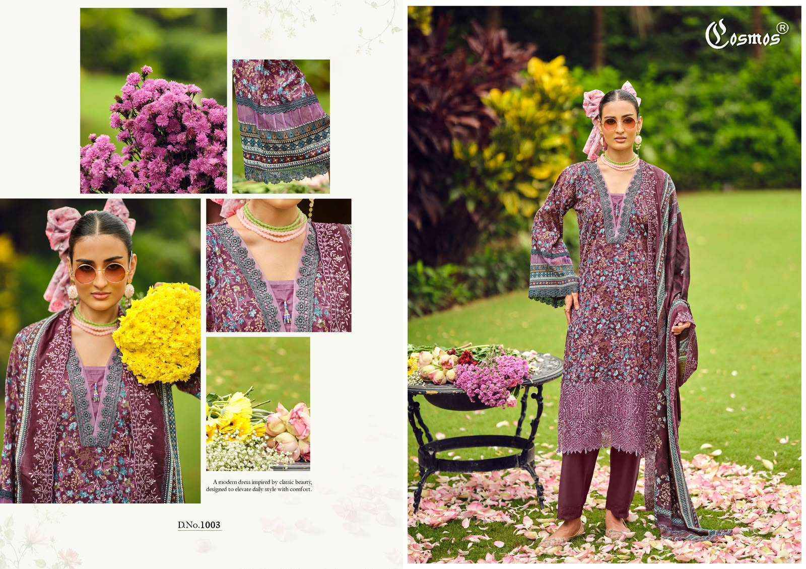 Cosmos Riwayat Vol 1 Lawn Cotton Dress Material 6 pcs Catalogue