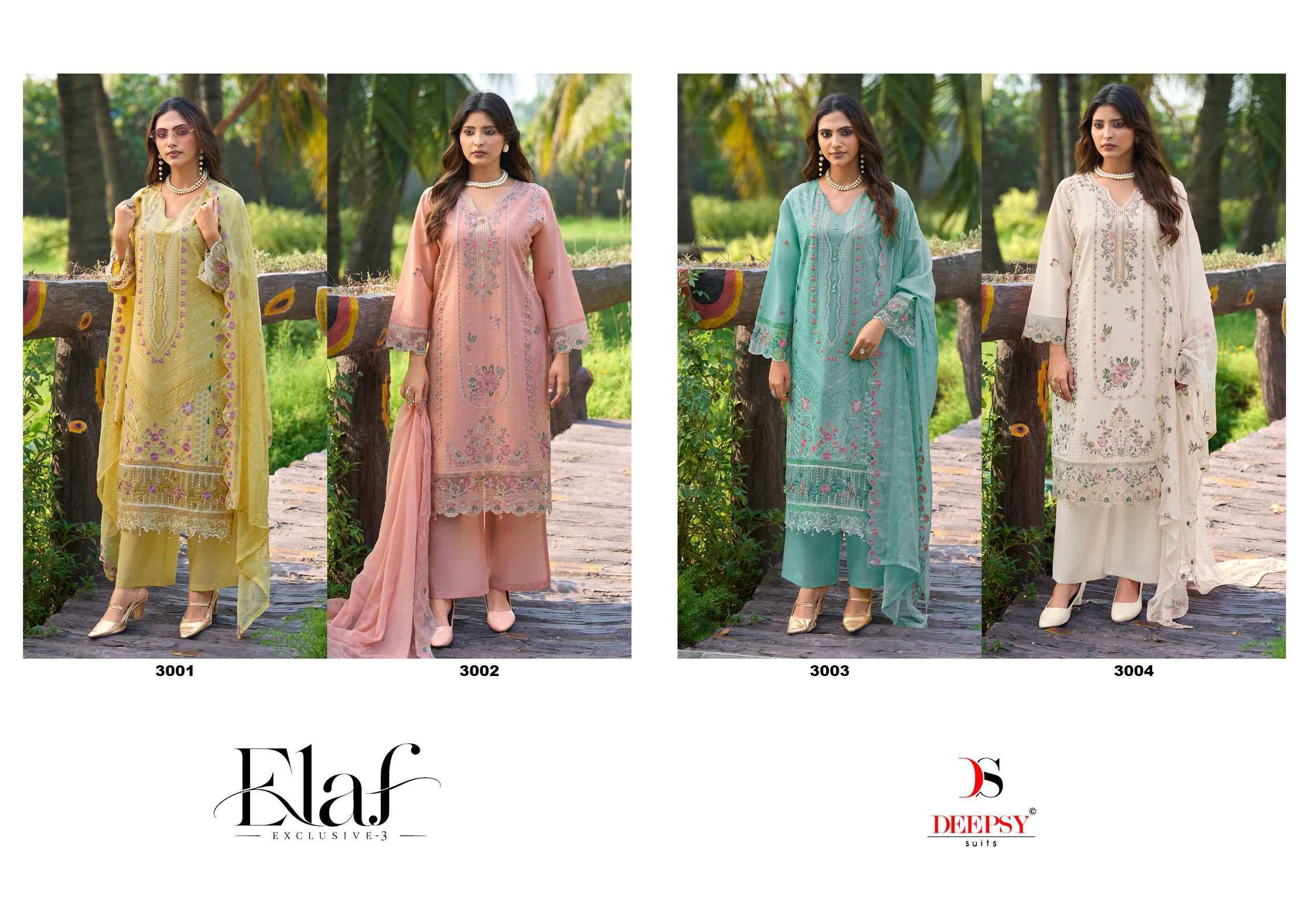 Deepsy Elaf Exclusive Vol 3 Lawn Dress Material 4 pcs Catalogue