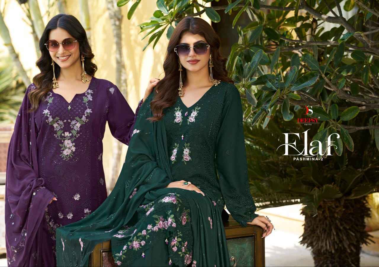 Deepsy Elaf Pashmina Vol 2 Viscouse Pashmina Dress Material 4 pcs Catalogue