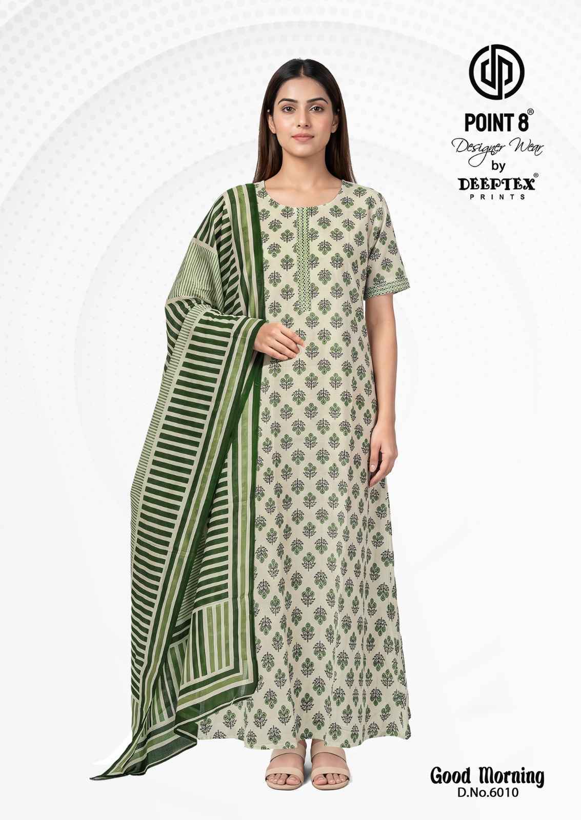 Deeptex Good Morning Vol 6 Cotton Nighty With Dupatta 10 pcs Catalogue