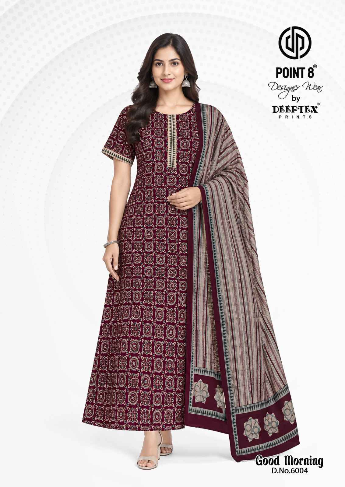 Deeptex Good Morning Vol 6 Cotton Nighty With Dupatta 10 pcs Catalogue