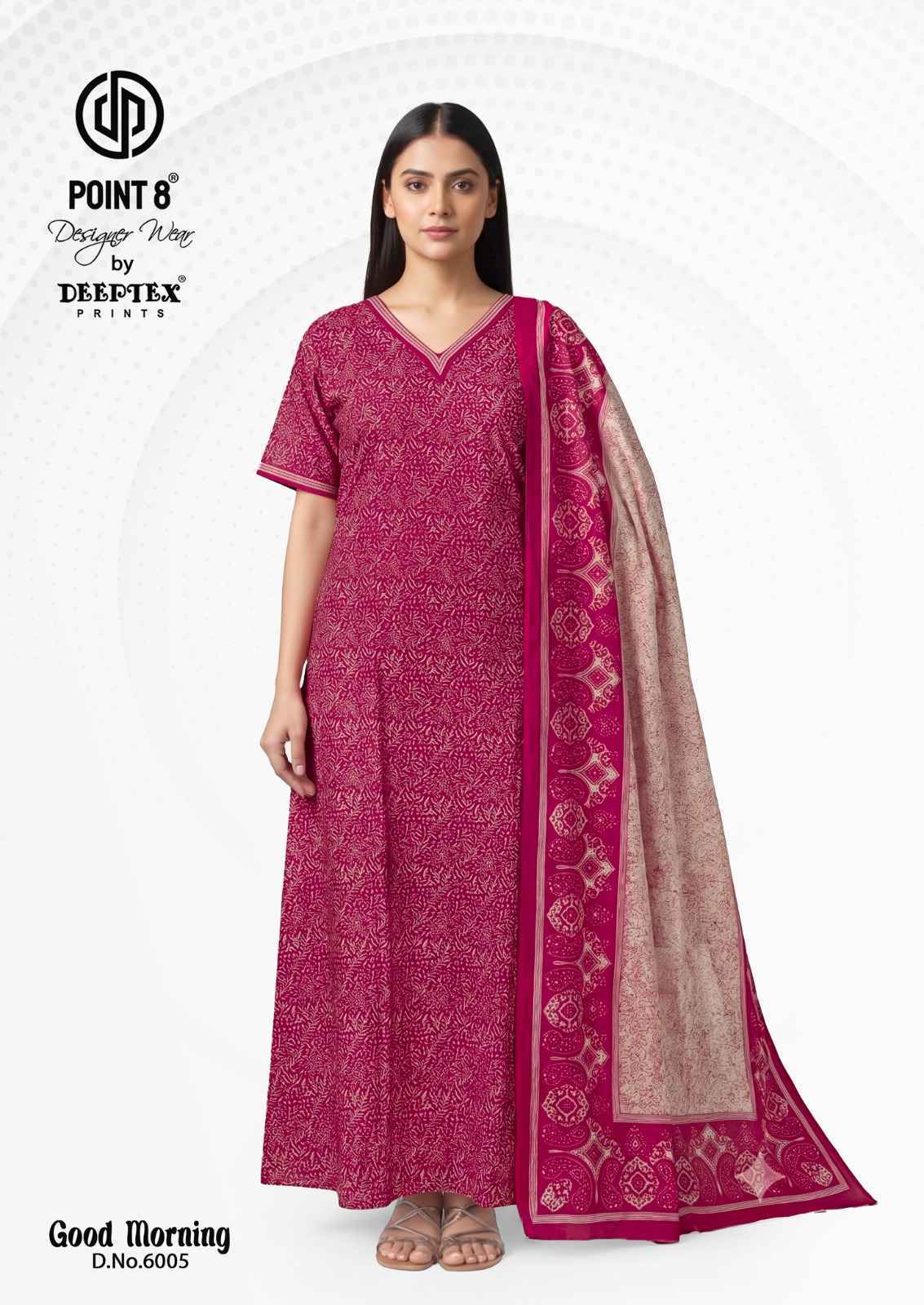 Deeptex Good Morning Vol 6 Cotton Nighty With Dupatta 10 pcs Catalogue