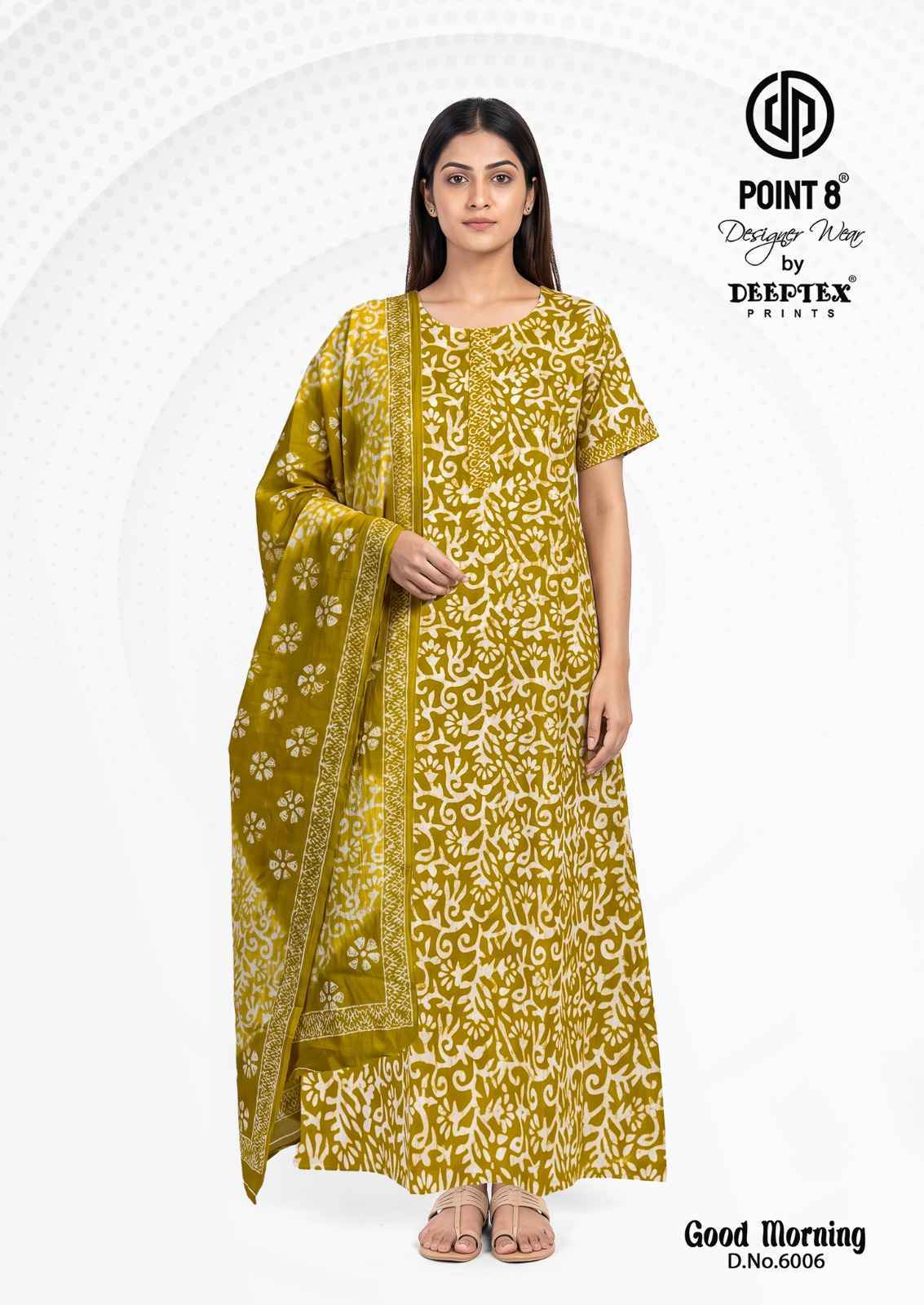 Deeptex Good Morning Vol 6 Cotton Nighty With Dupatta 10 pcs Catalogue