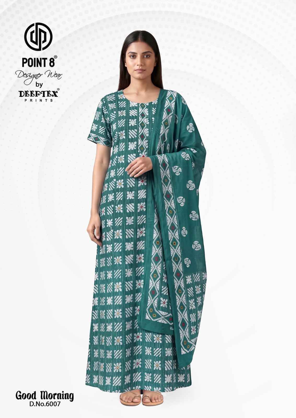 Deeptex Good Morning Vol 6 Cotton Nighty With Dupatta 10 pcs Catalogue
