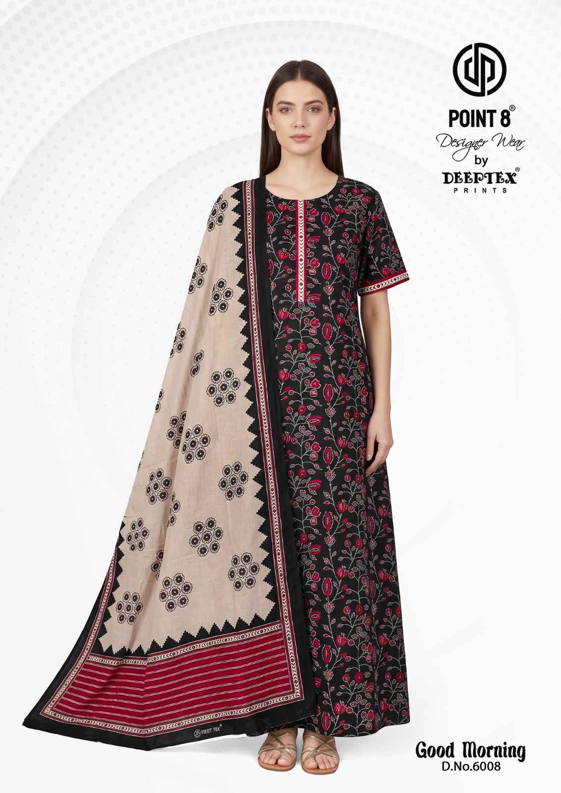 Deeptex Good Morning Vol 6 Cotton Nighty With Dupatta 10 pcs Catalogue