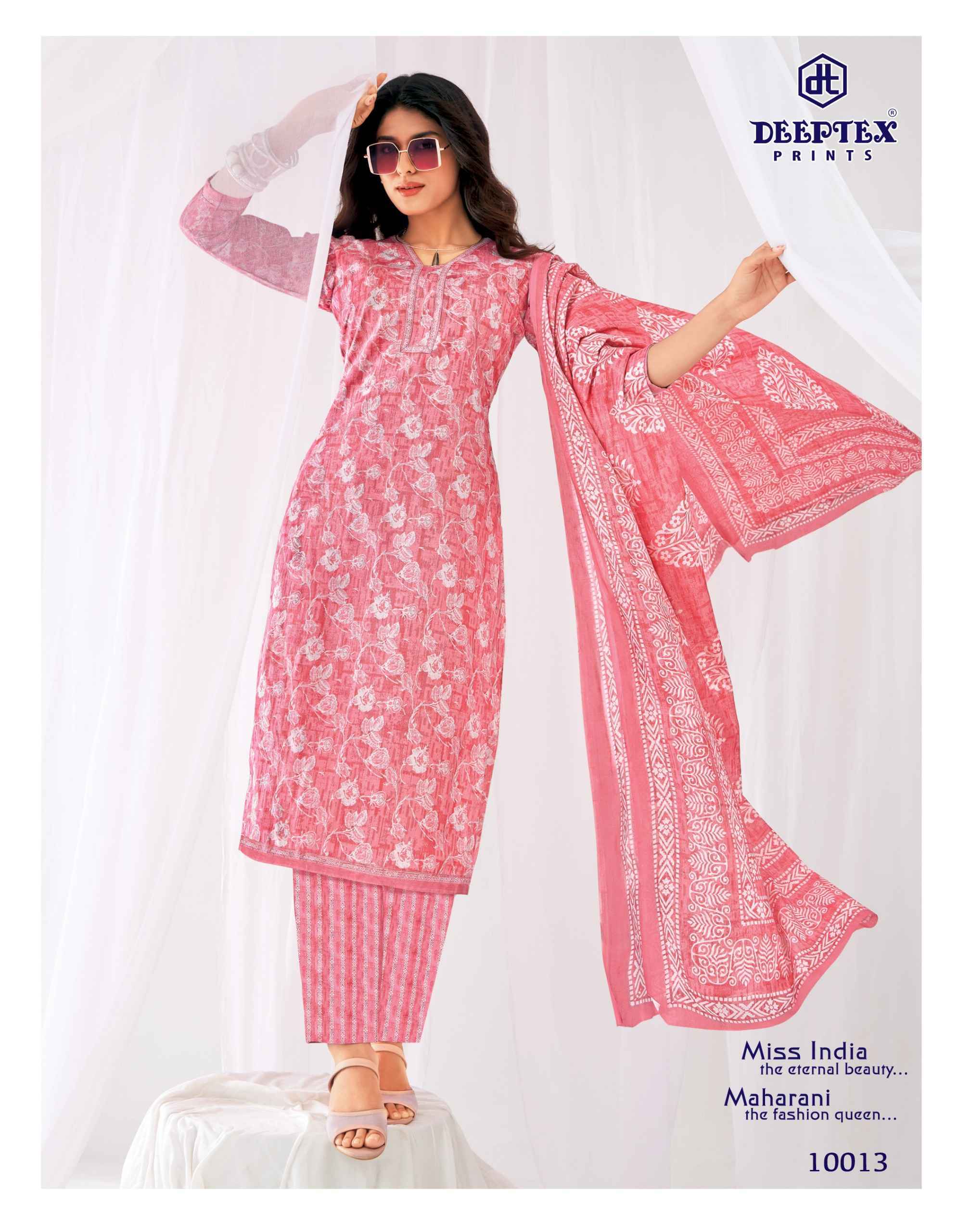 Deeptex Miss India Vol 100 Cotton Dress Material 16 pcs Catalogue
