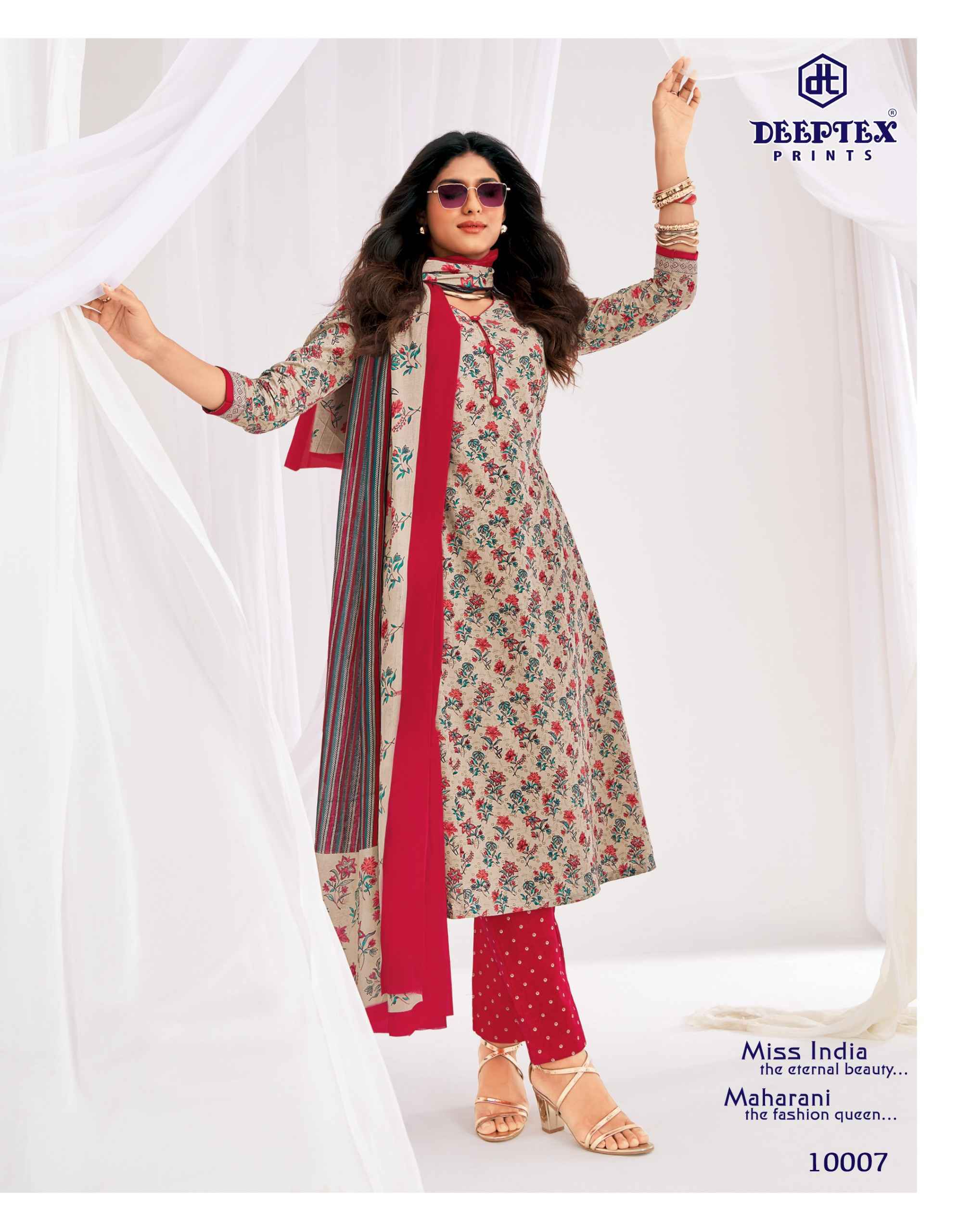 Deeptex Miss India Vol 100 Cotton Dress Material 16 pcs Catalogue