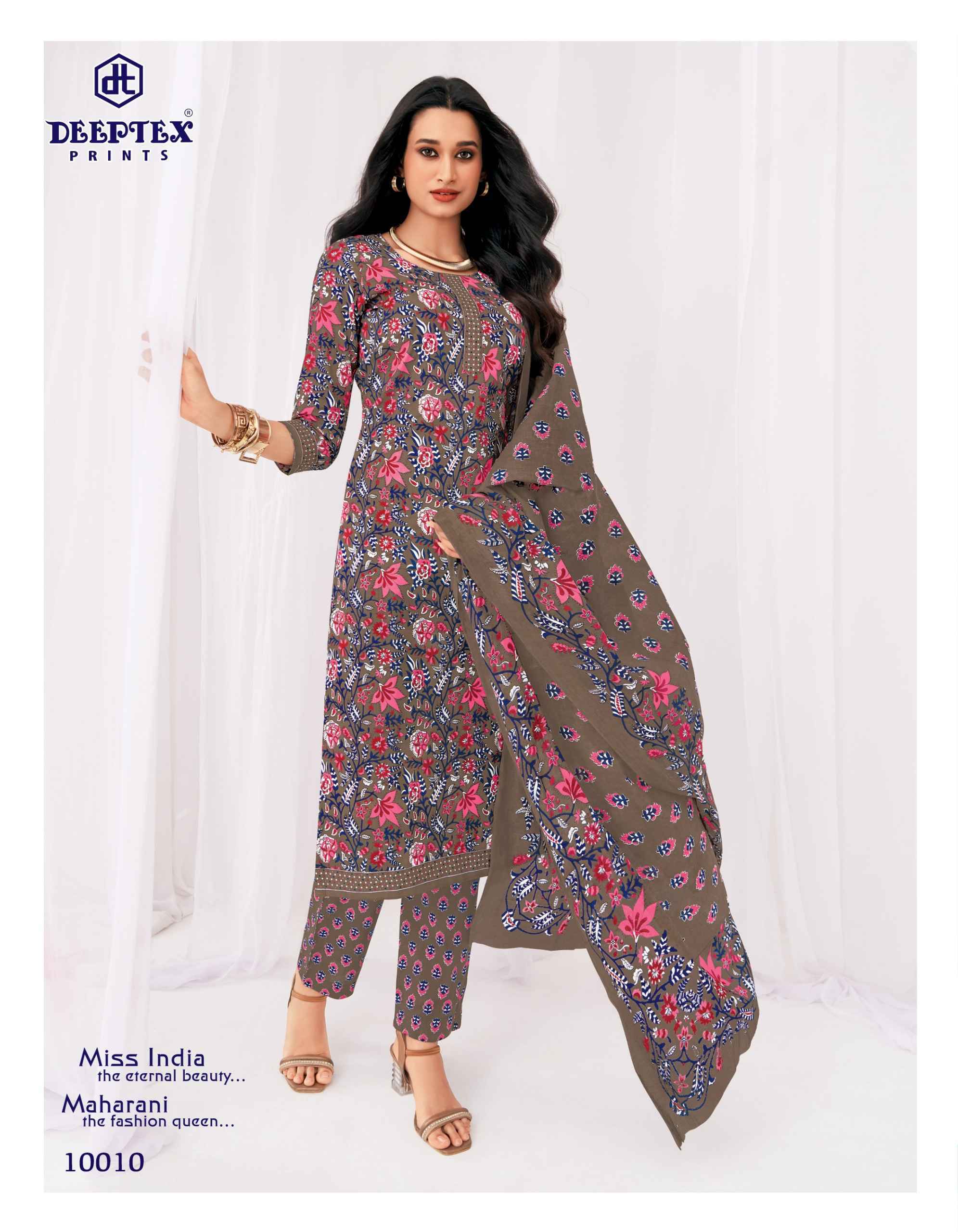 Deeptex Miss India Vol 100 Cotton Dress Material 16 pcs Catalogue
