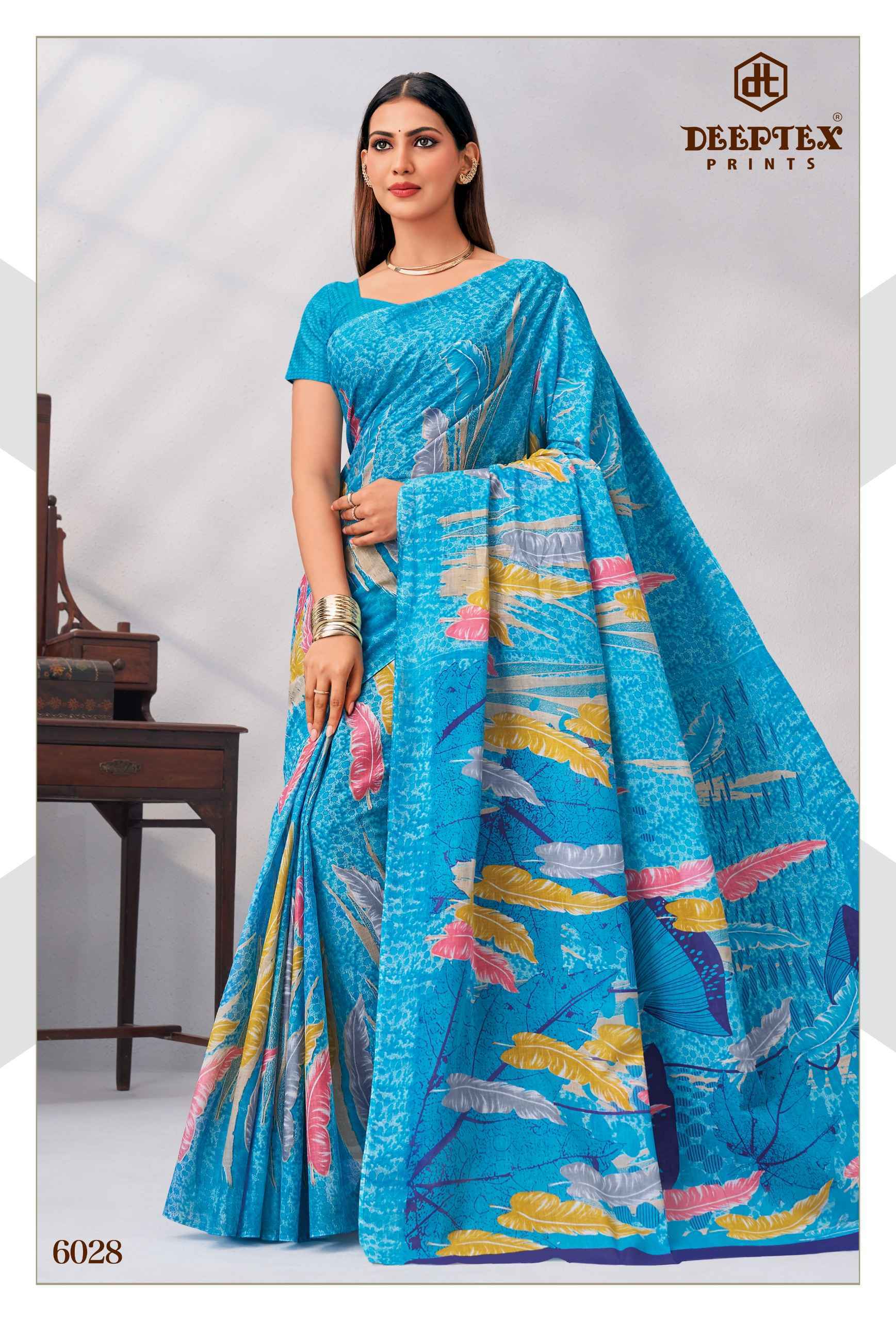 Deeptex Mother India Vol 60 Cotton Saree 30 pcs Catalogue