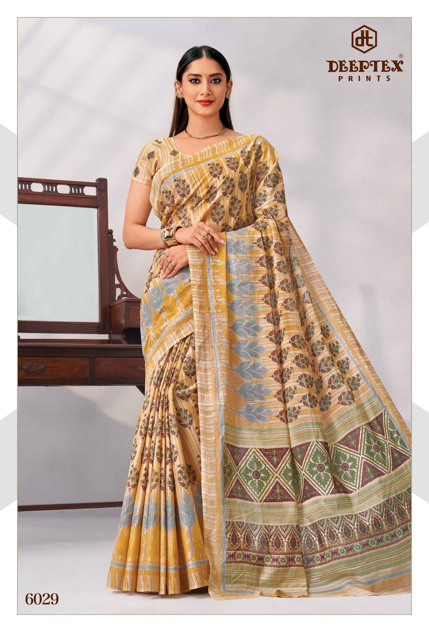 Deeptex Mother India Vol 60 Cotton Saree 30 pcs Catalogue
