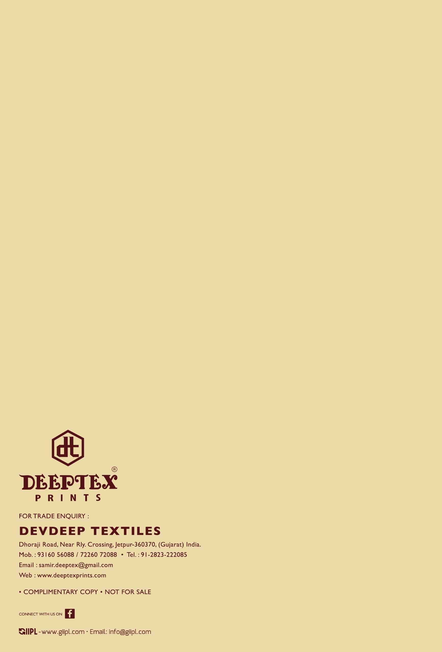 Deeptex Mother India Vol 60 Cotton Saree 30 pcs Catalogue