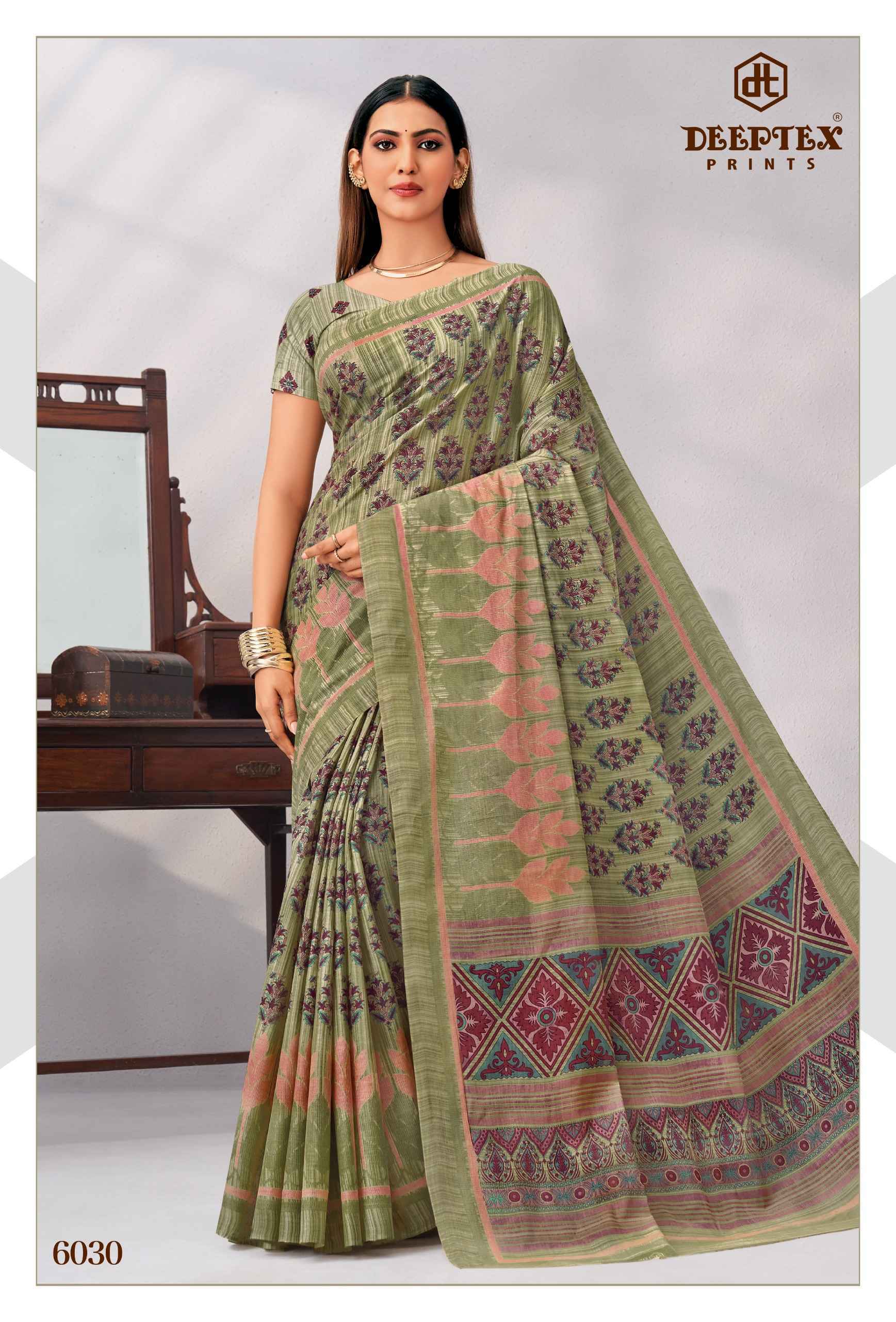 Deeptex Mother India Vol 60 Cotton Saree 30 pcs Catalogue