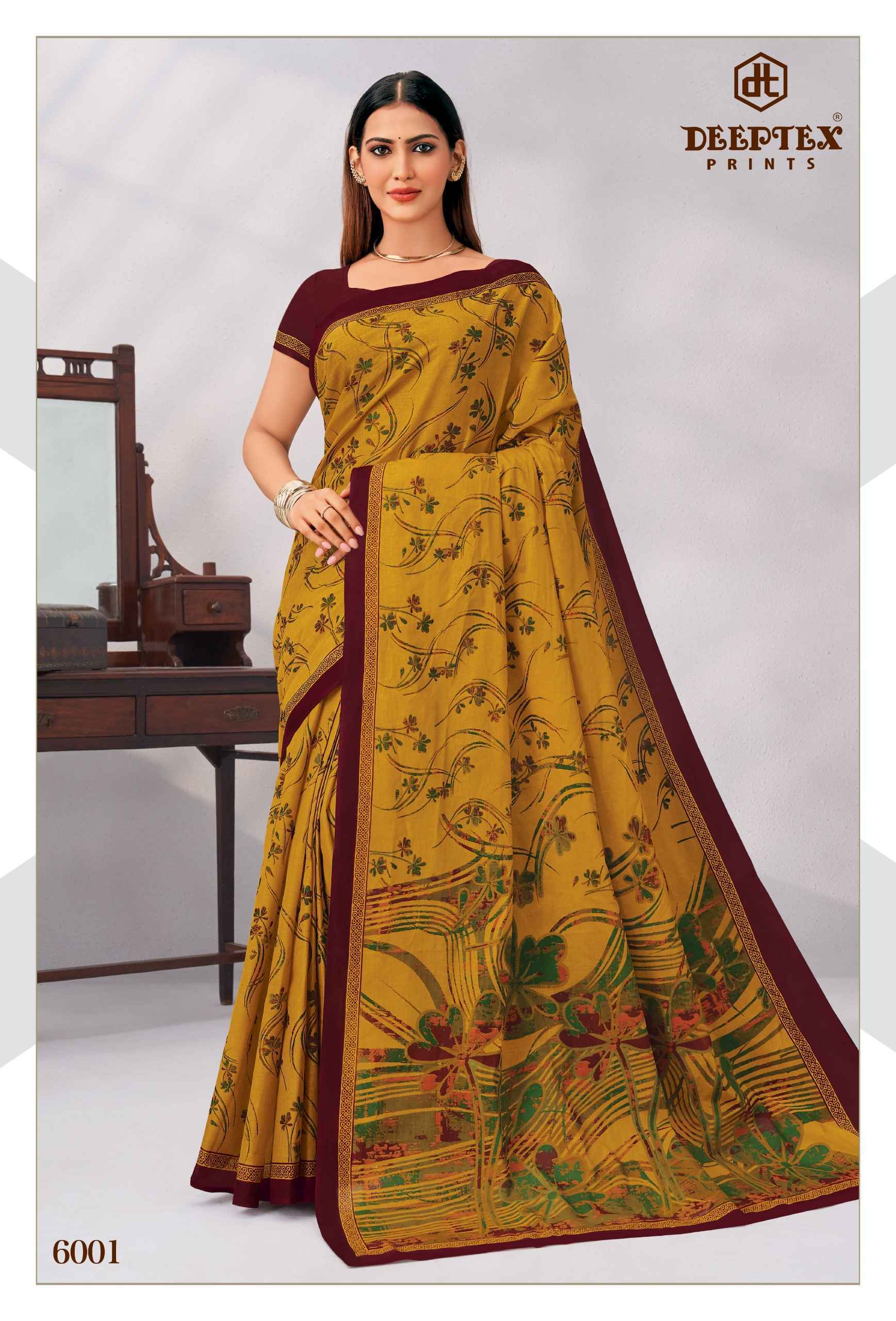 Deeptex Mother India Vol 60 Cotton Saree 30 pcs Catalogue