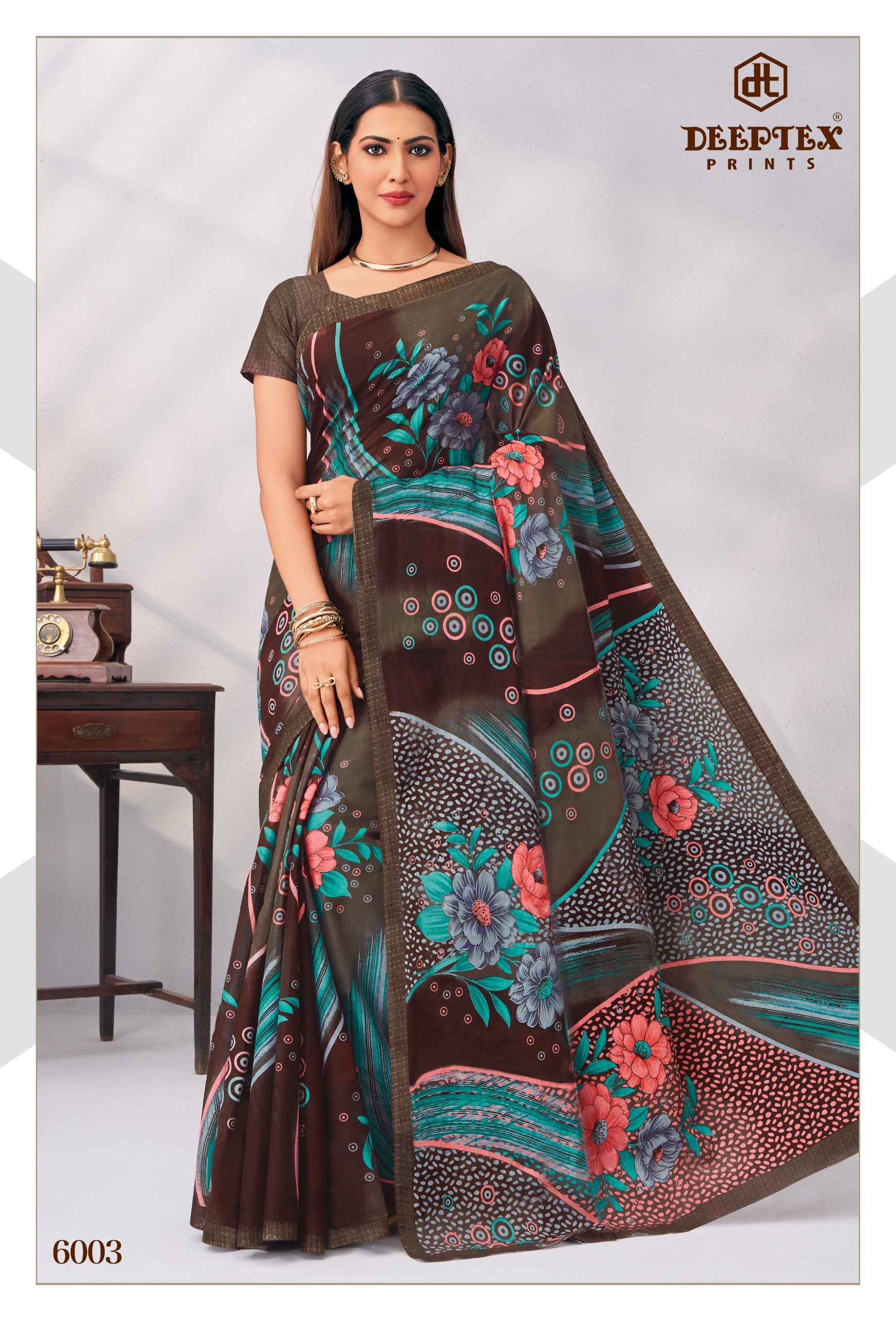 Deeptex Mother India Vol 60 Cotton Saree 30 pcs Catalogue