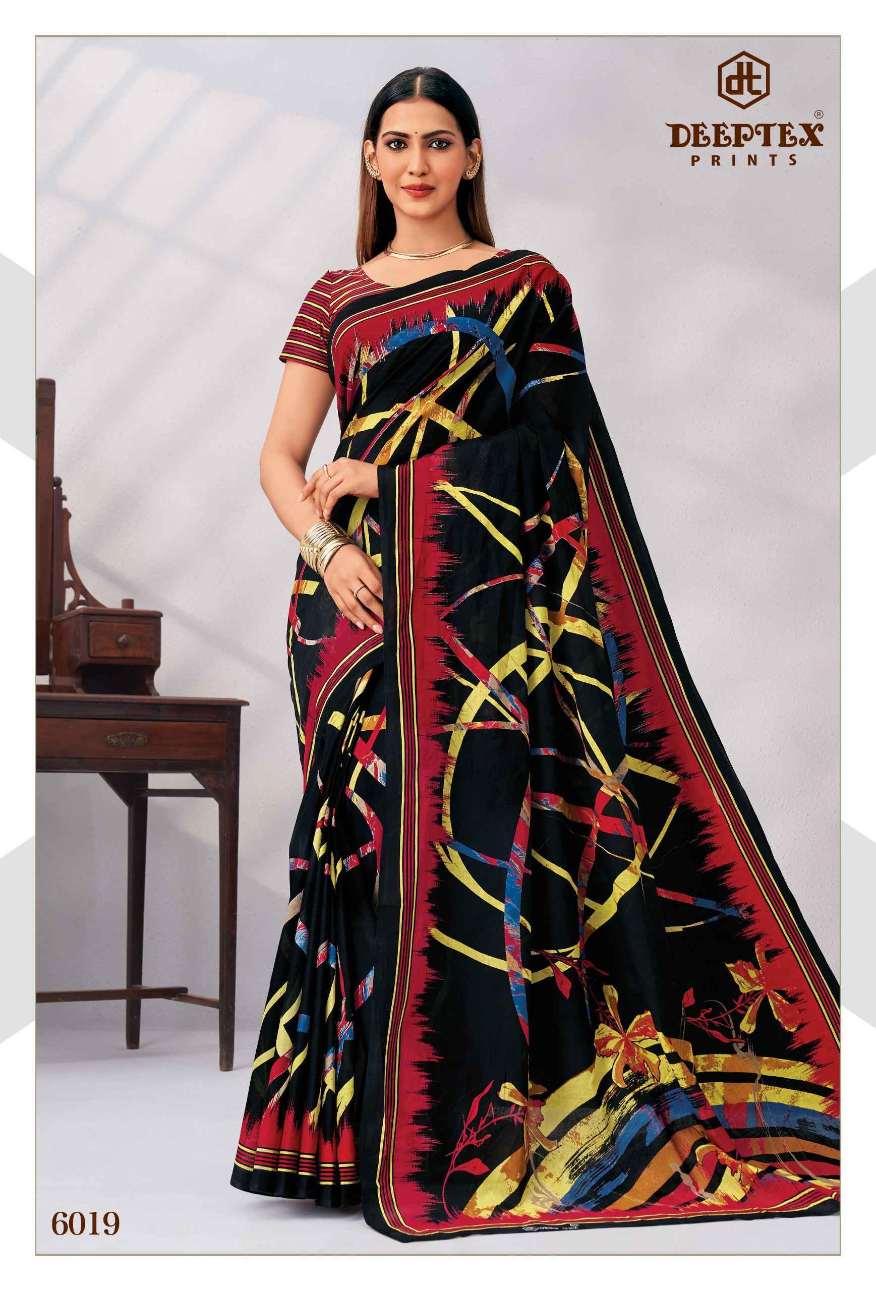 Deeptex Mother India Vol 60 Cotton Saree 30 pcs Catalogue