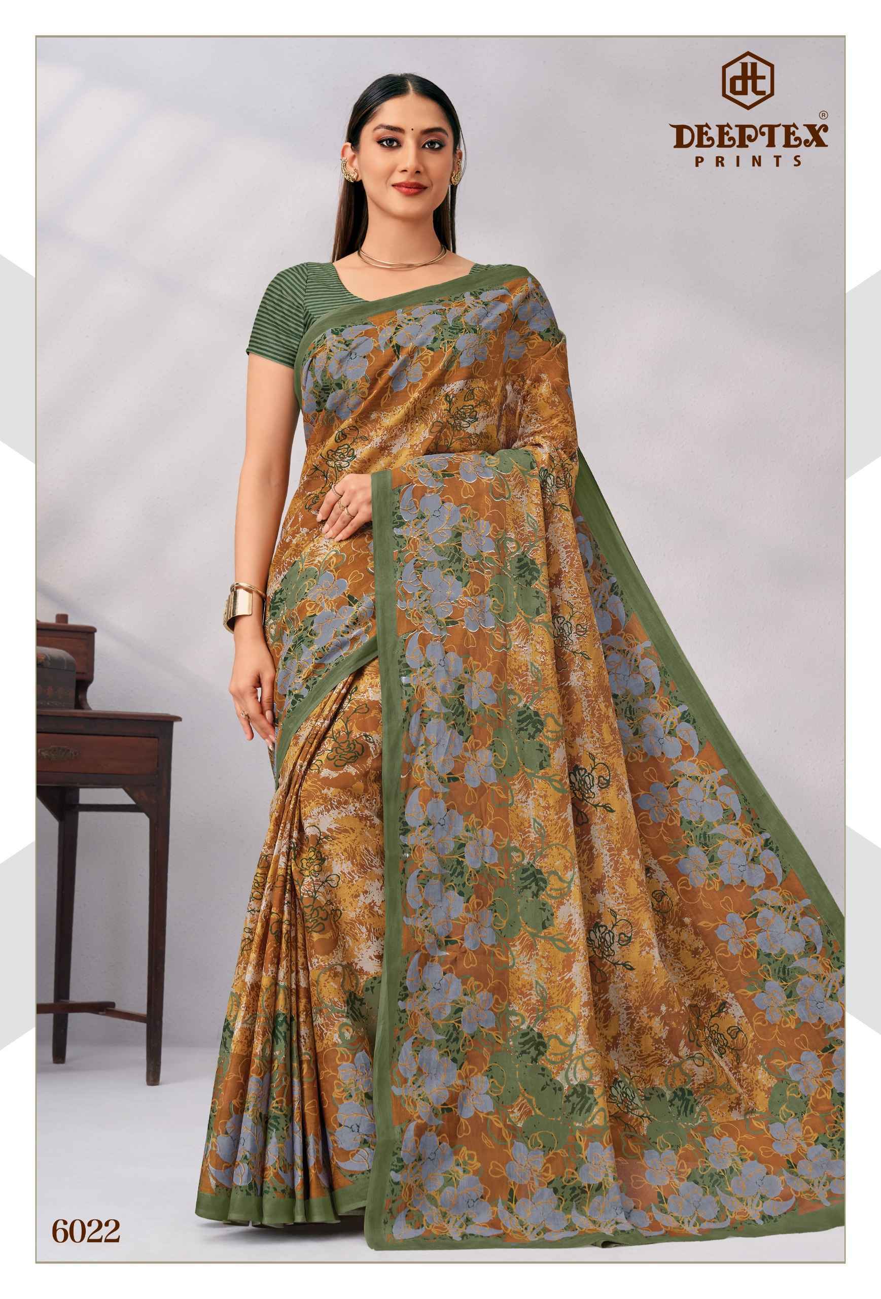 Deeptex Mother India Vol 60 Cotton Saree 30 pcs Catalogue