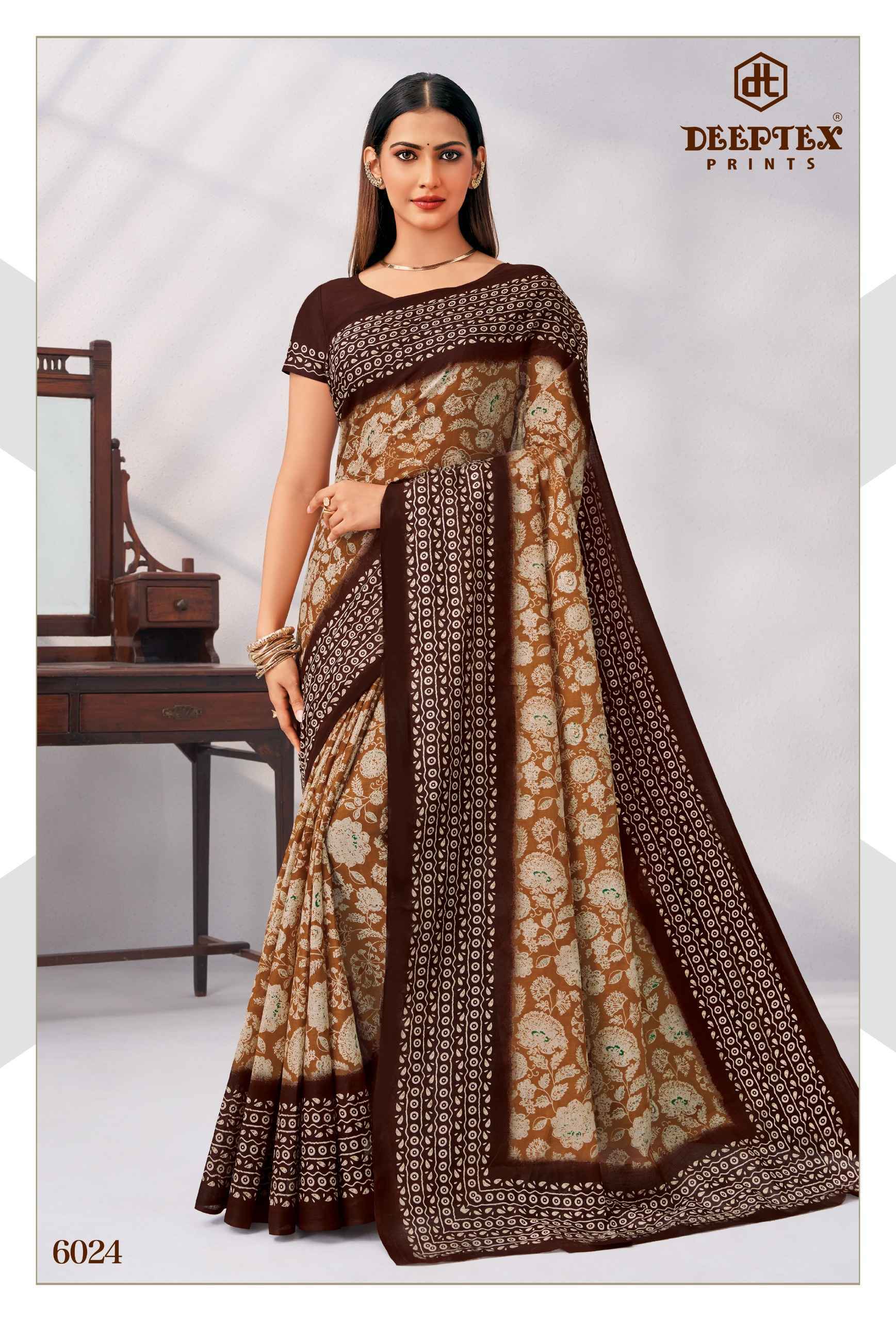 Deeptex Mother India Vol 60 Cotton Saree 30 pcs Catalogue