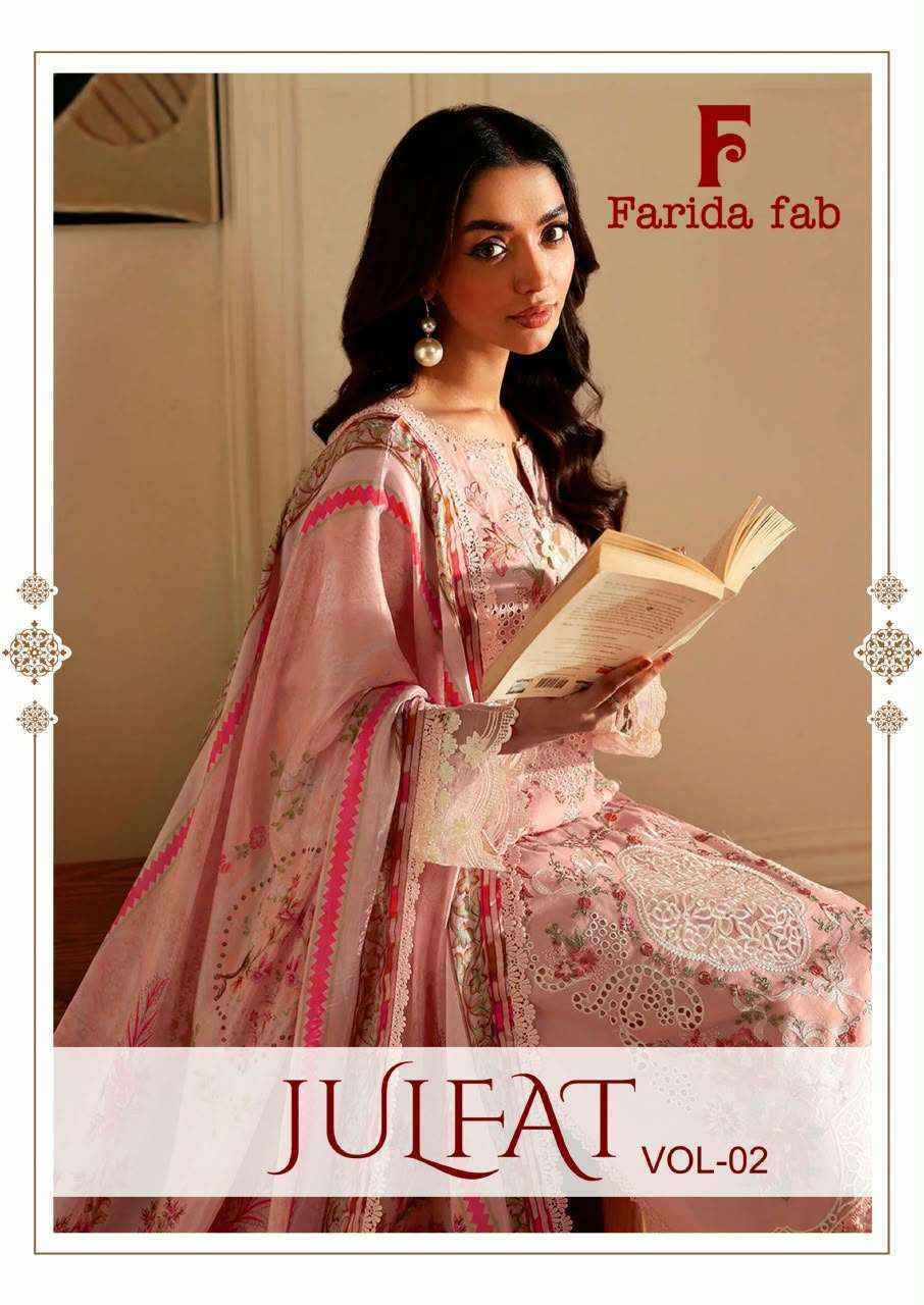 Farida Fab Julfat Vol 2 Cotton Dress Material 6 pcs Catalogue