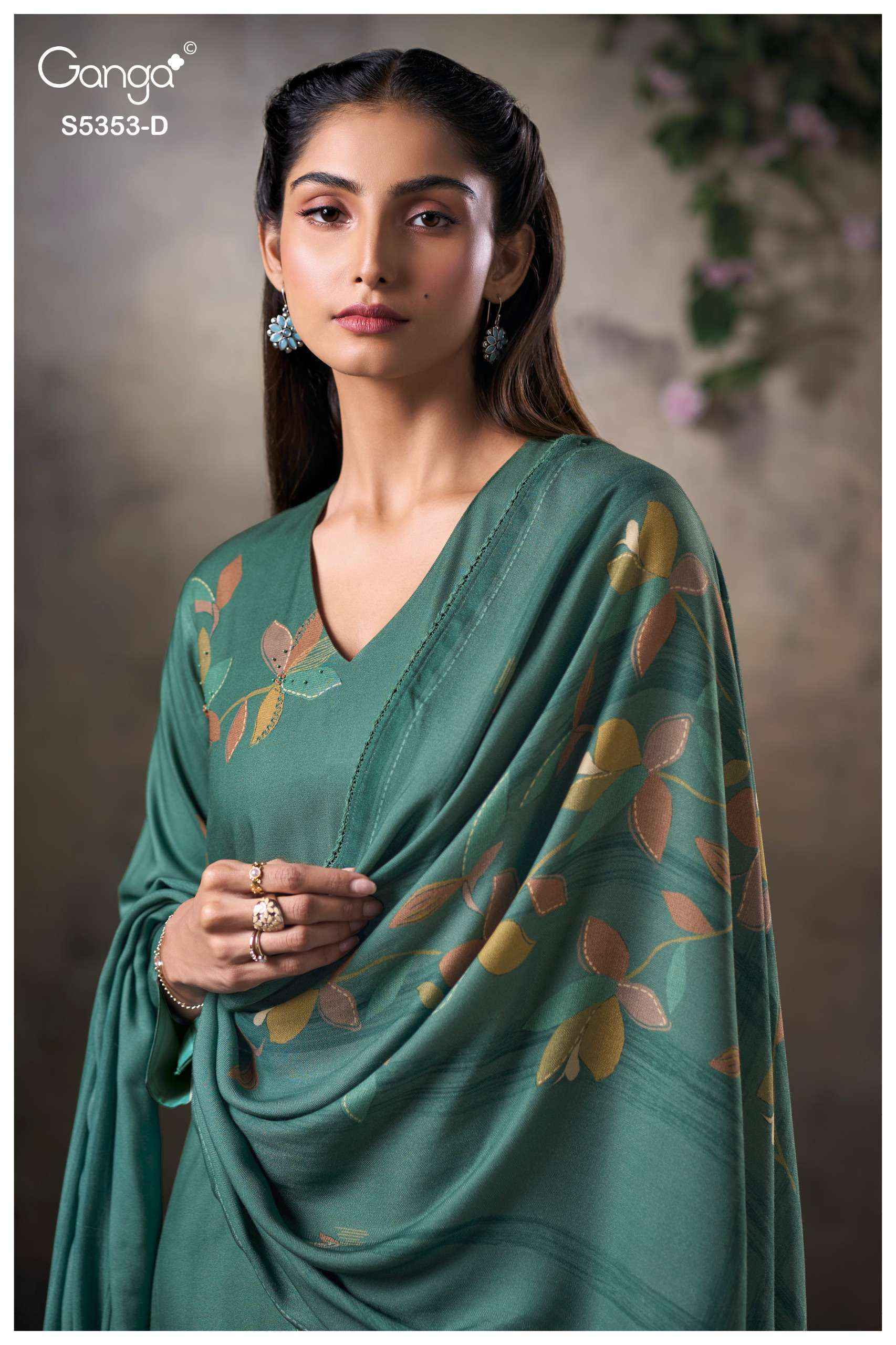 Ganga Kesah 5353 Pashmina Dress Material 4 pcs Catalogue
