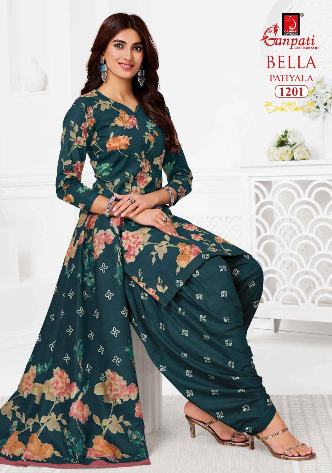 Ganpati Bella Vol 12 Cotton Dress Material 12 pcs Catalogue