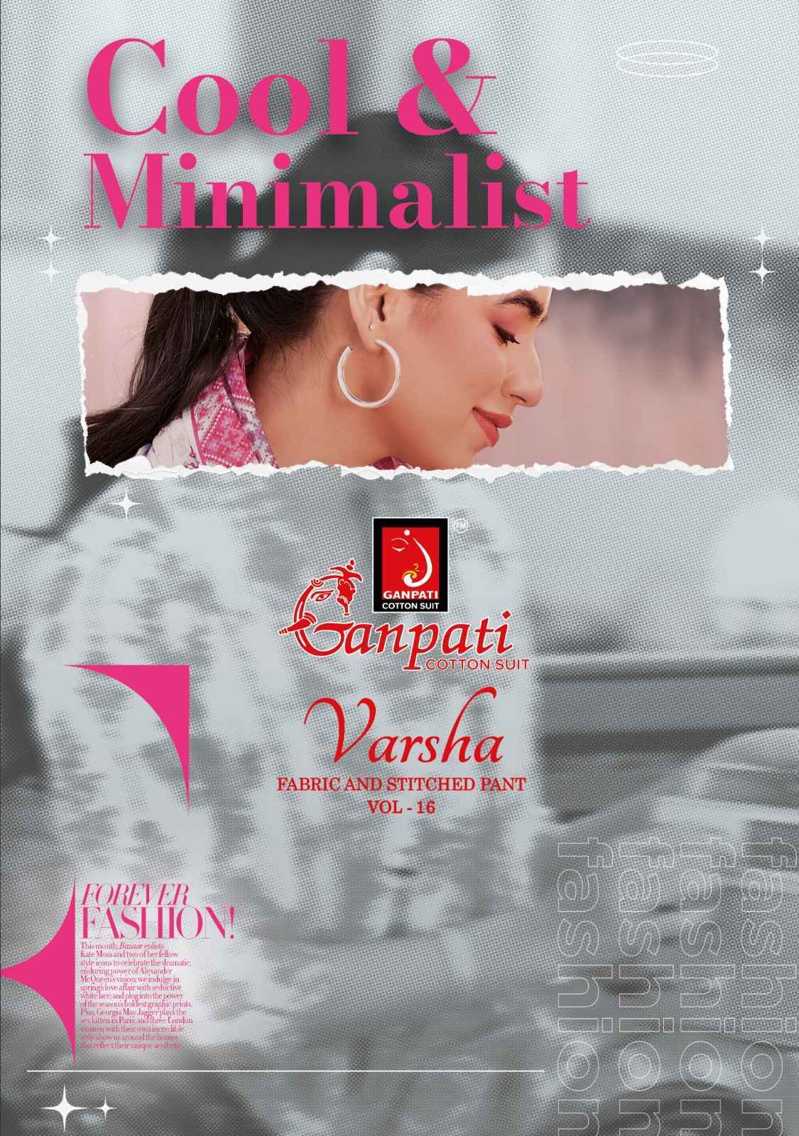 Ganpati Varsha Vol 16 Cotton Dress Material 12 pcs Catalogue