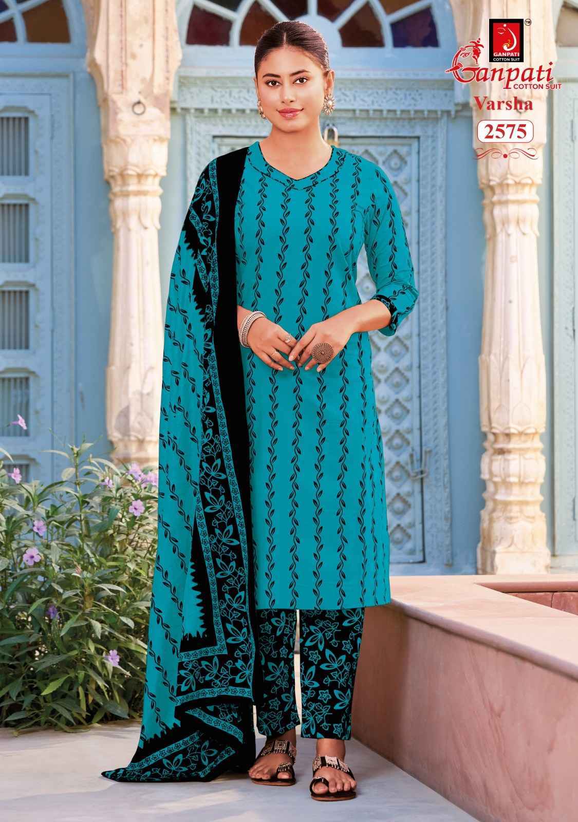 Ganpati Varsha Vol 16 Cotton Dress Material 12 pcs Catalogue
