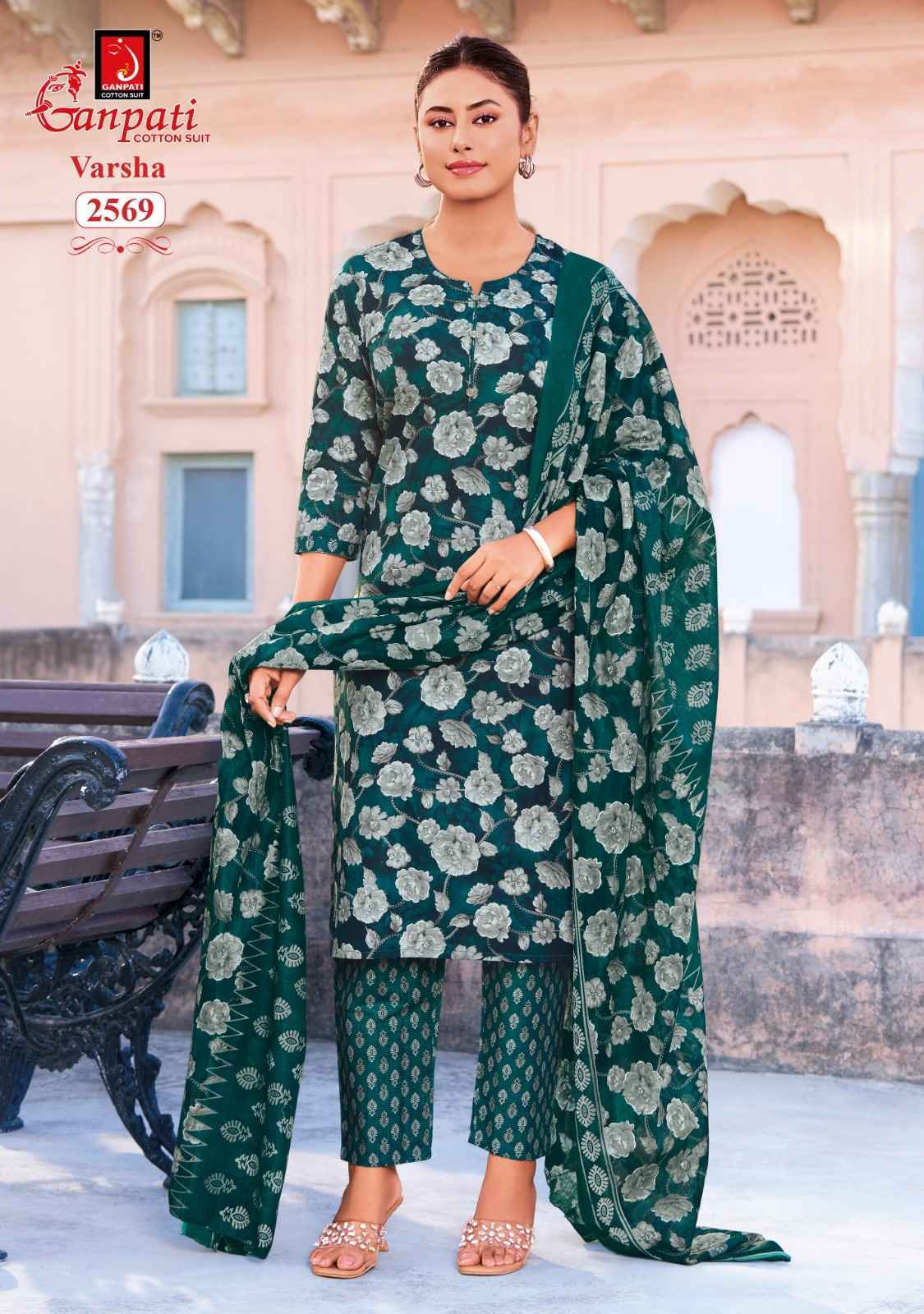 Ganpati Varsha Vol 16 Cotton Dress Material 12 pcs Catalogue