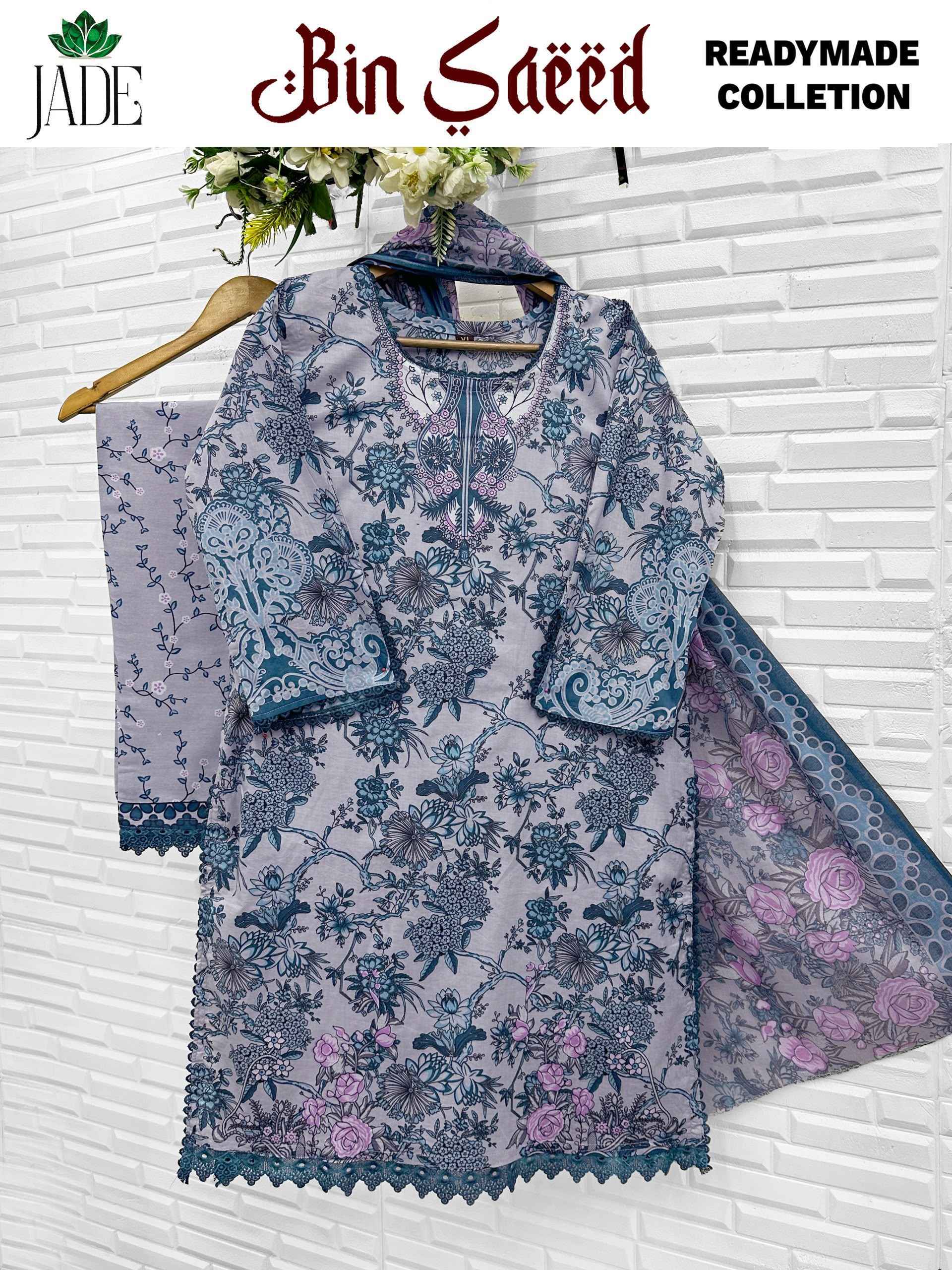 Jade Bin Saeed Readymade Collection Cotton Dress 6 pcs Catalogue