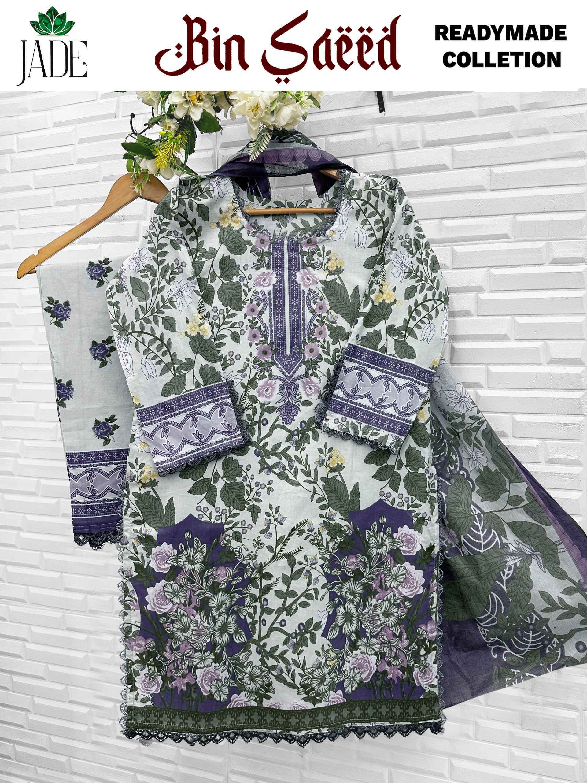 Jade Bin Saeed Readymade Collection Cotton Dress 6 pcs Catalogue