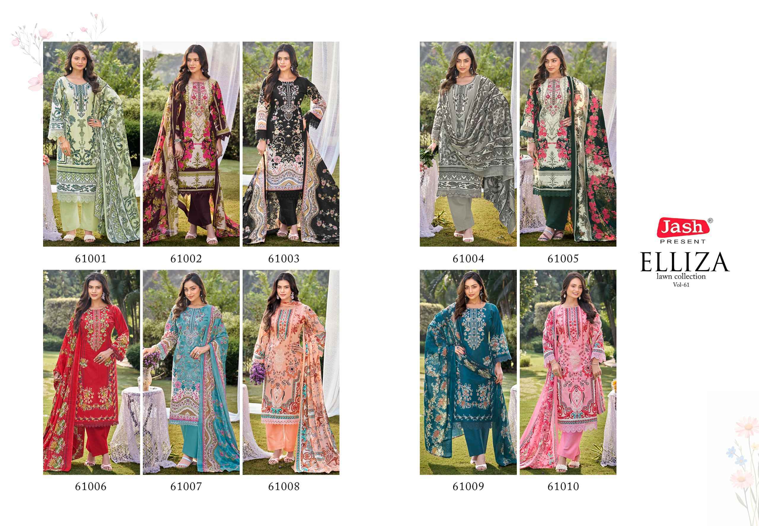 Jash Elliza Vol 61 Cotton Dress Material 10 pcs Catalogue