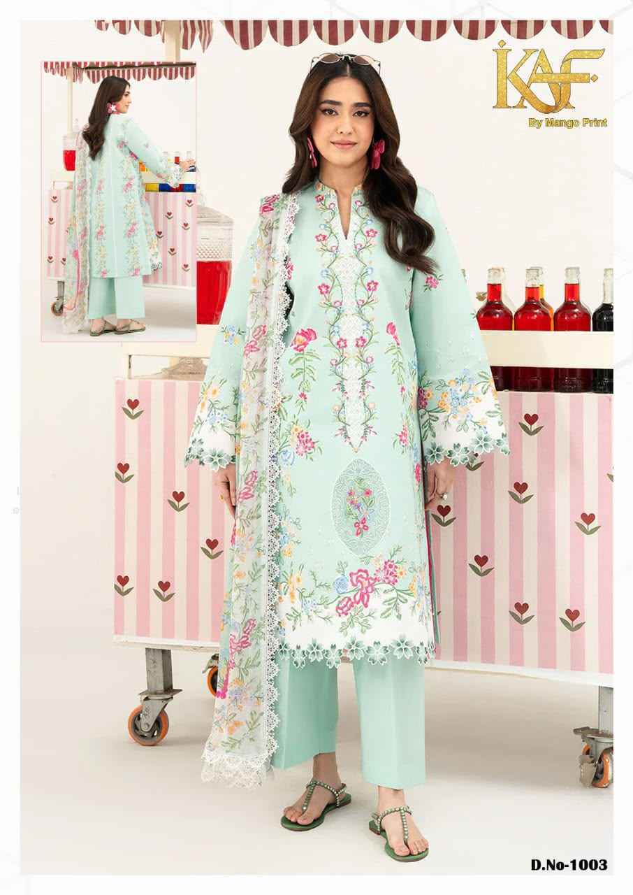 KAF Fabric Kashmee Vol 1 Cotton Dress Material 6 Pcs Catalouge