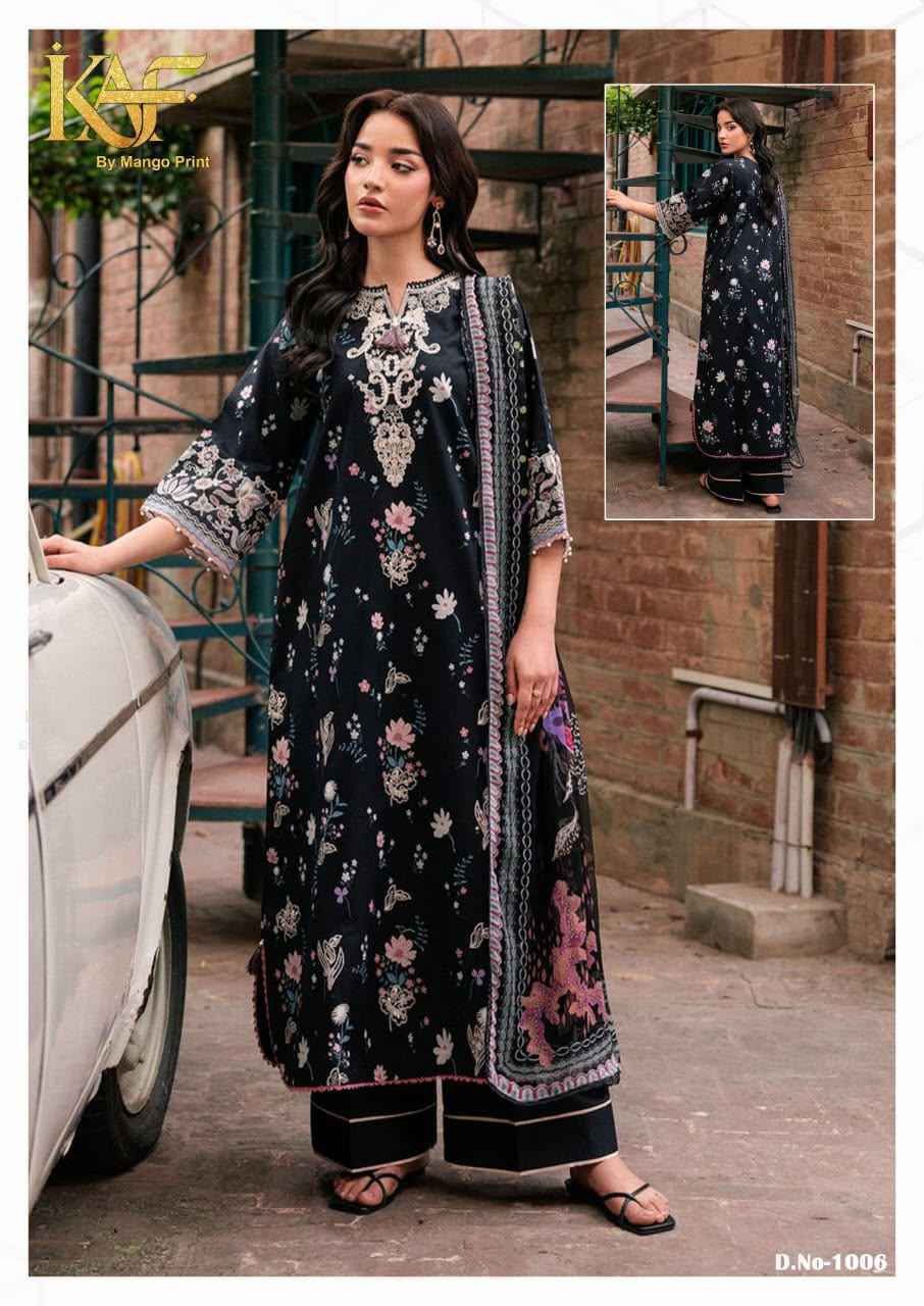 KAF Fabric Kashmee Vol 1 Cotton Dress Material 6 Pcs Catalouge