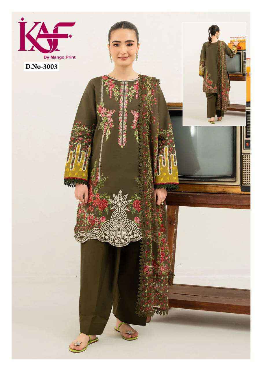 KAF Fabric Royal Rawa Vol 3 Cotton Dress Material 6 Pcs Catalouge
