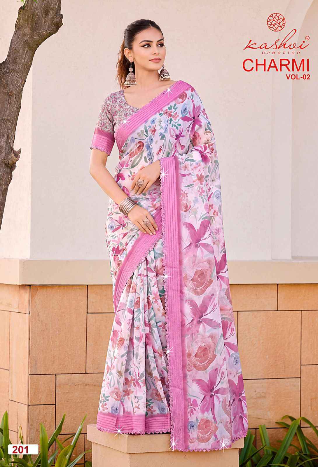 Kashvi Charmi Vol 2 Swarovski Work Saree 8 pcs Catalogue