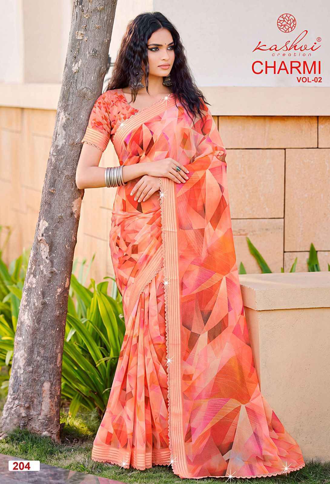 Kashvi Charmi Vol 2 Swarovski Work Saree 8 pcs Catalogue