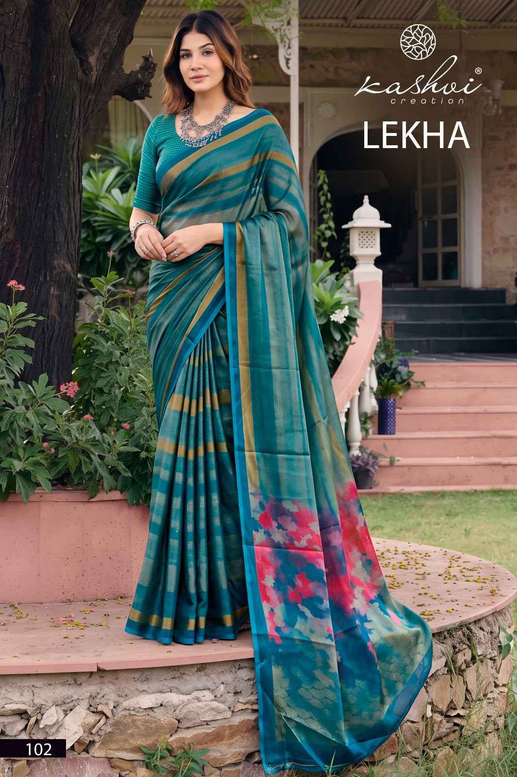 Kashvi Lekha Georgette Saree 8 pcs Catalogue