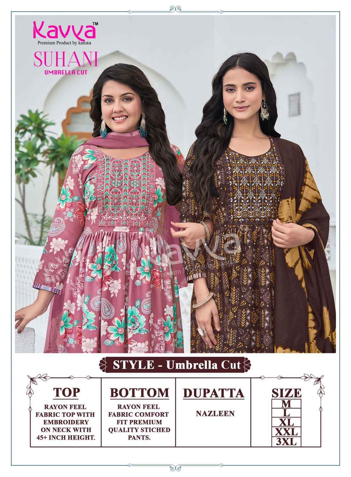 Kavya Suhani Vol 12 Viscose Kurti Combo 10 pcs Catalogue