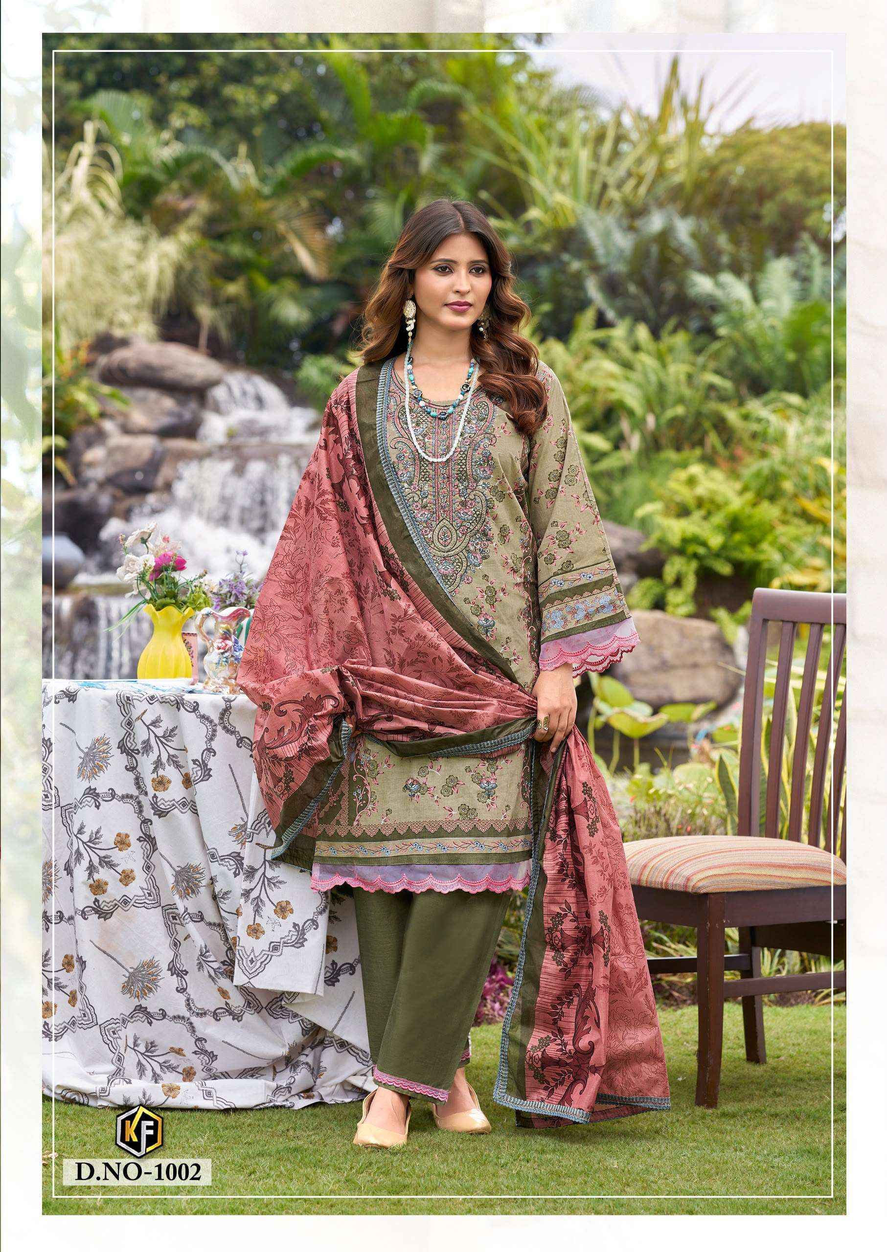 Keval Fab Naznin Cotton Dress Material 6 pcs Catalogue