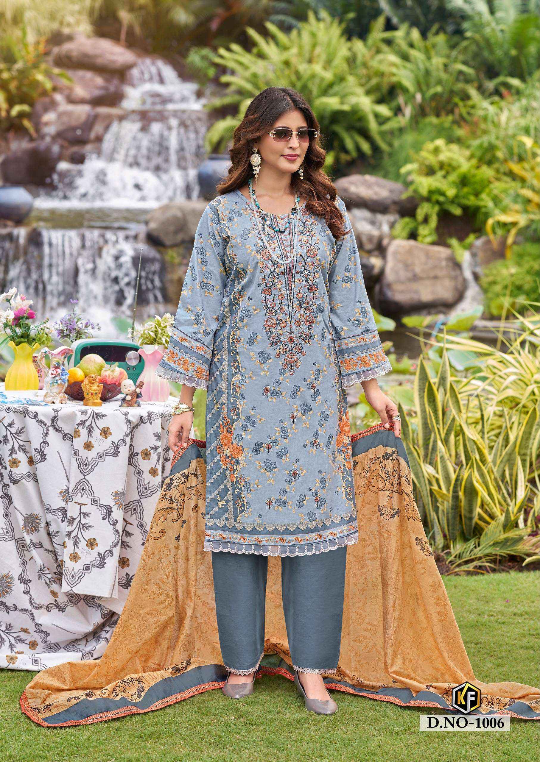 Keval Fab Naznin Cotton Dress Material 6 pcs Catalogue