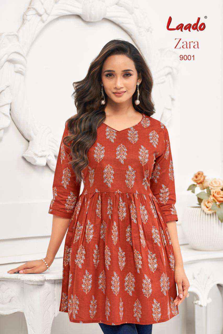 Laado Zara Vol 9 Short Cotton Kurti 12 pcs Catalogue