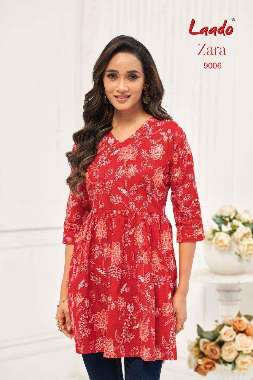 Laado Zara Vol 9 Short Cotton Kurti 12 pcs Catalogue
