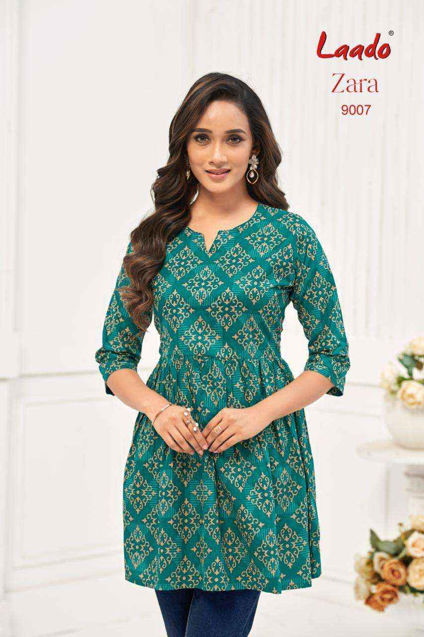 Laado Zara Vol 9 Short Cotton Kurti 12 pcs Catalogue