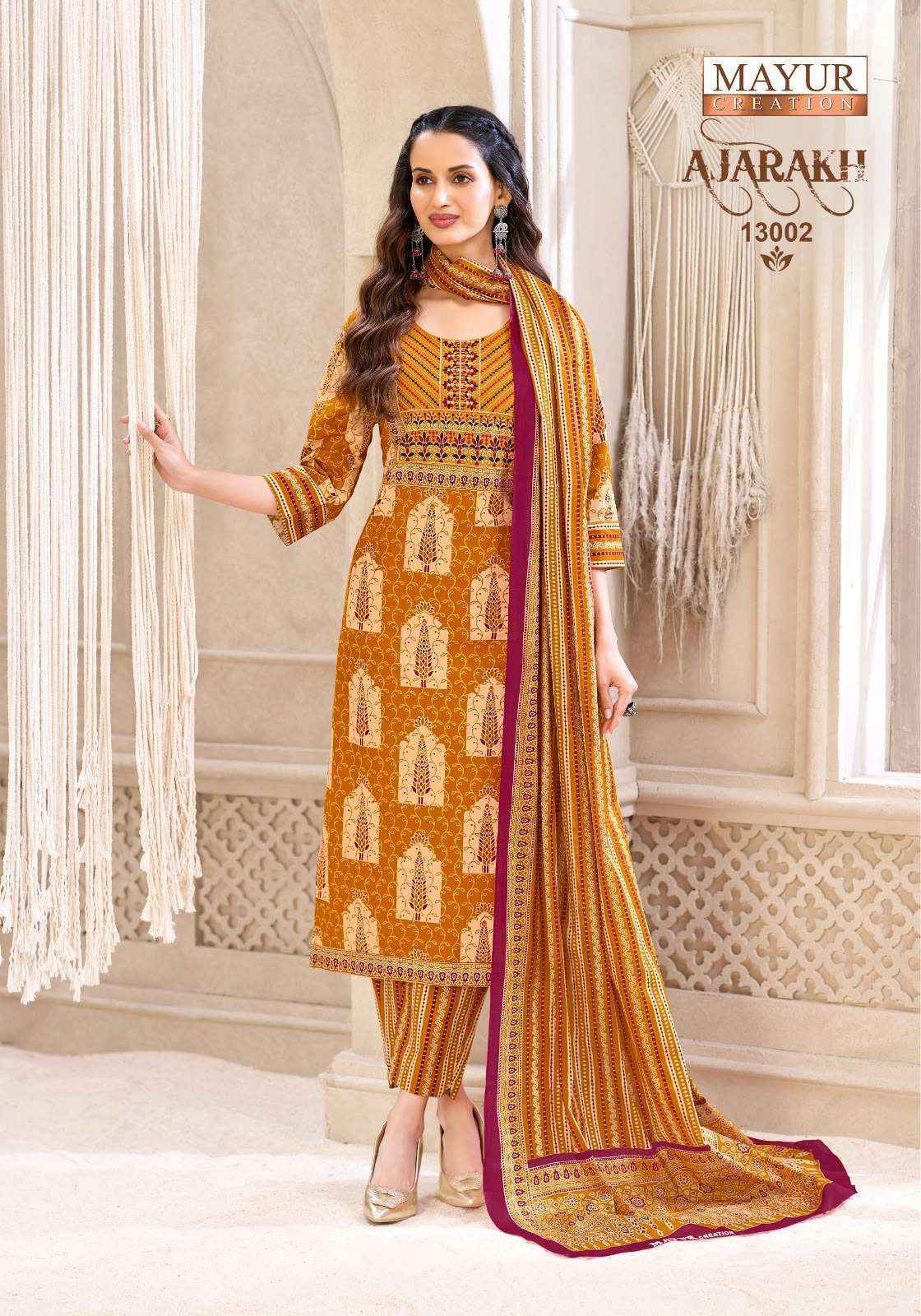 Mayur Creation Ajarakh Vol 13 Readymade Cotton Dress 10 pcs Catalogue