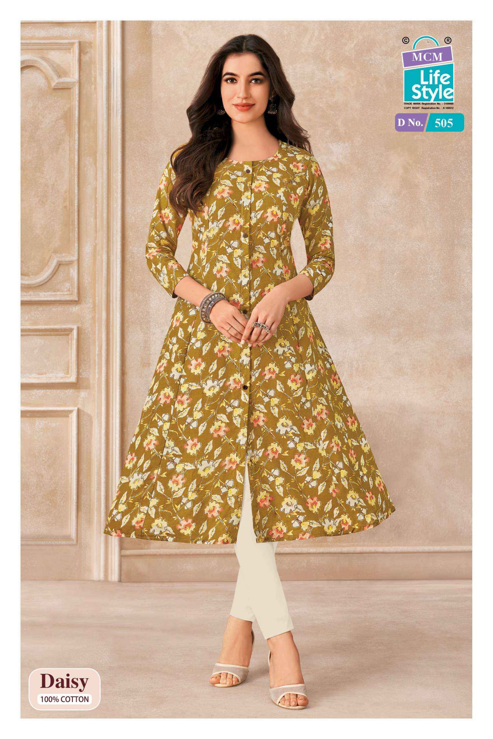 MCM Lifestyle Daisy Vol 5 Cotton Kurti 10 pcs Catalogue