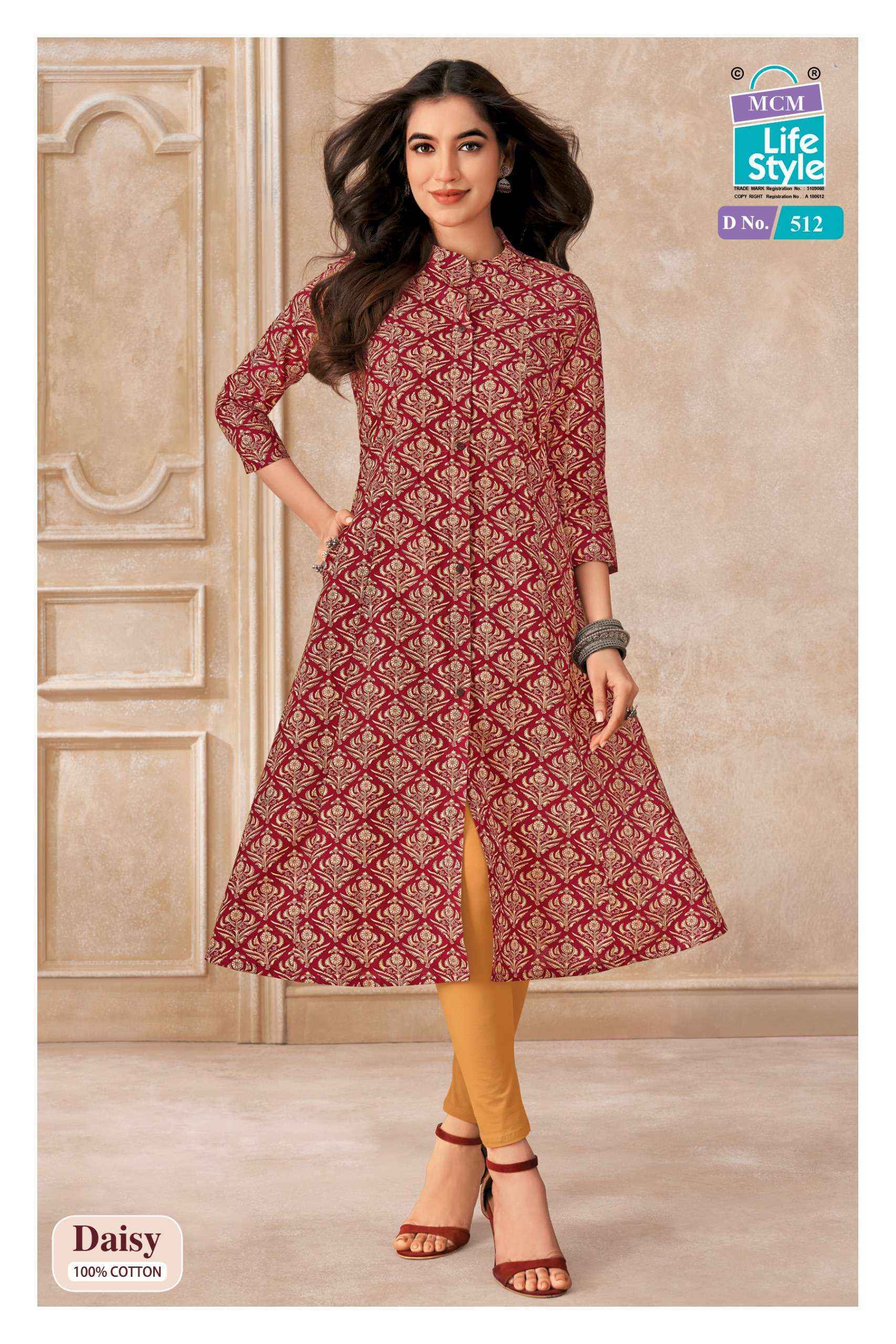 MCM Lifestyle Daisy Vol 5 Cotton Kurti 10 pcs Catalogue
