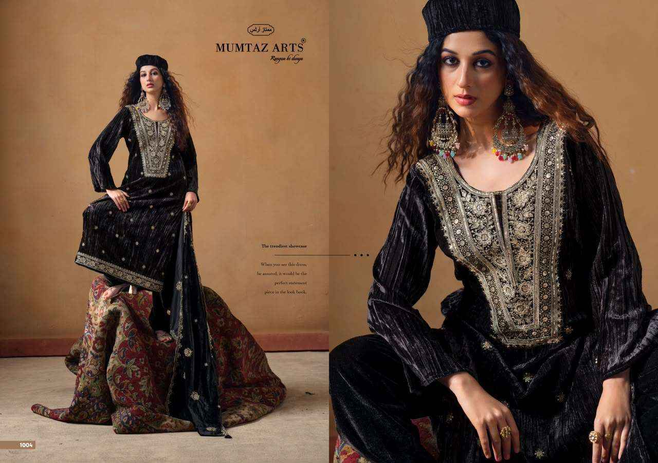 Mumtaz Arts Maharani Velvet Dress Material 4 pcs Catalogue