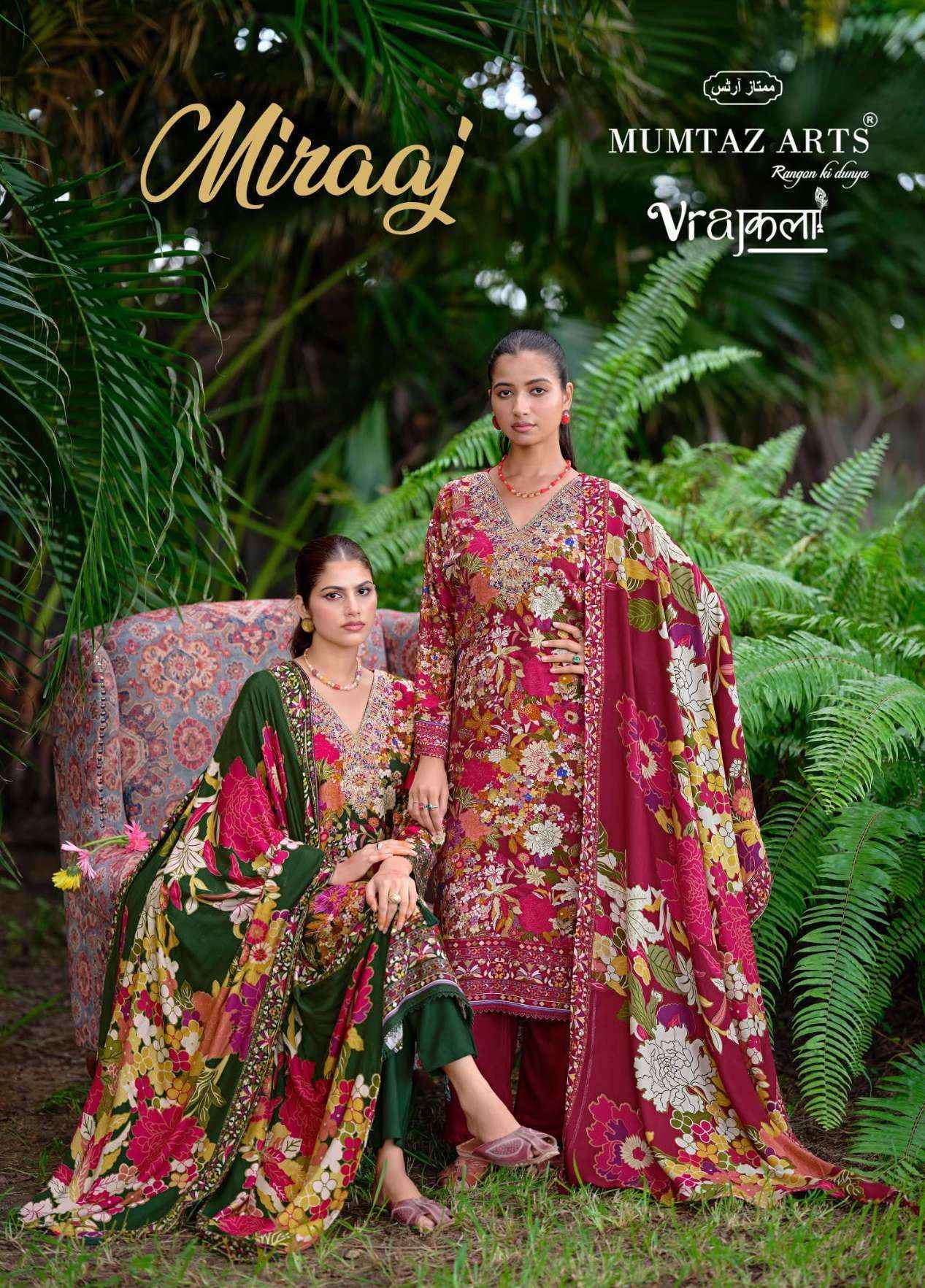 Mumtaz Arts Miraaj Viscose Pashmina Dress Material 4 pcs Catalogue