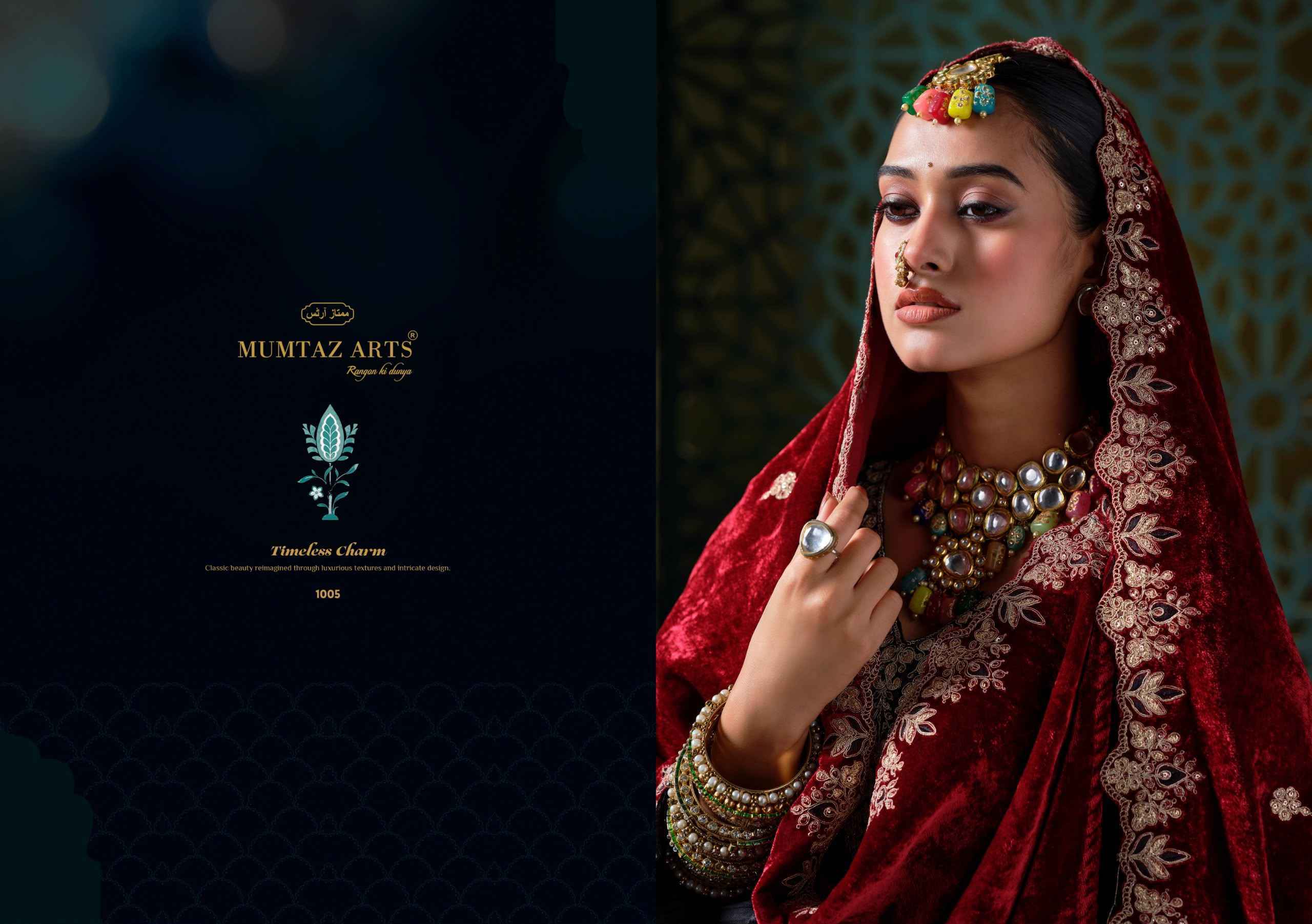 Mumtaz Arts Rukhsar Velvet Dress Material 5 pcs Catalogue