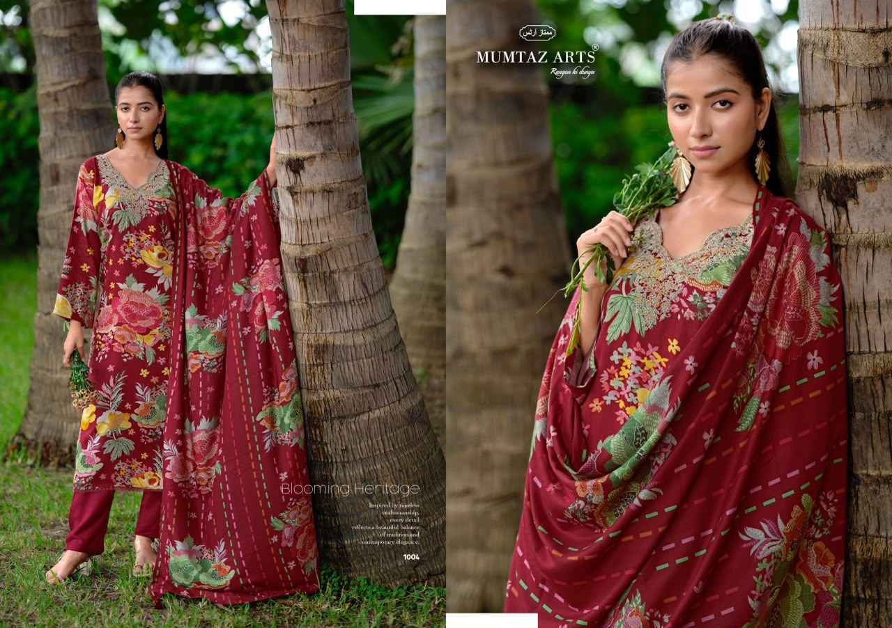 Mumtaz Arts Surmay Viscose Pashmina Dress Material 4 pcs Catalogue
