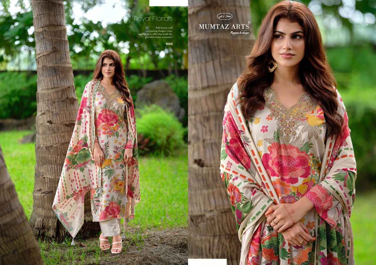 Mumtaz Arts Surmay Viscose Pashmina Dress Material 4 pcs Catalogue